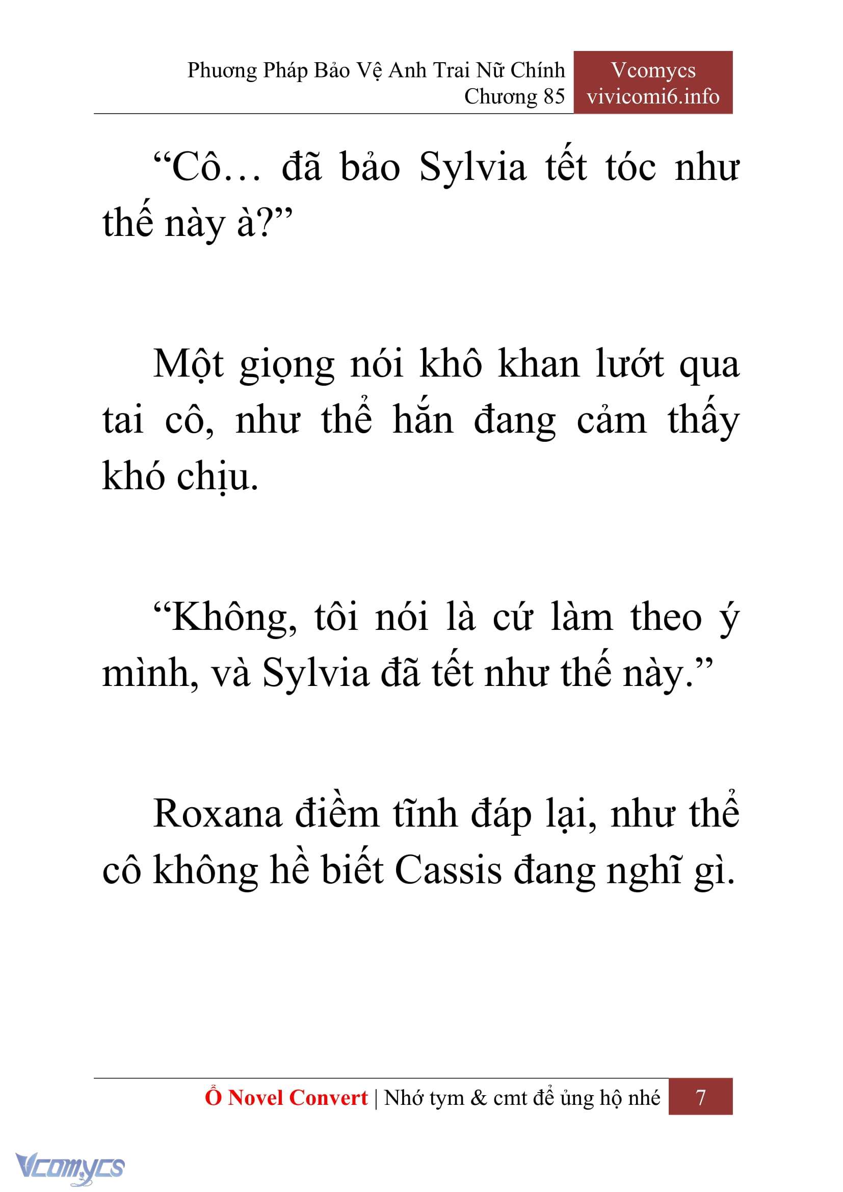 [Novel] Phương Pháp Bảo Vệ Anh Trai Nữ Chính Chap 85 - Trang 2