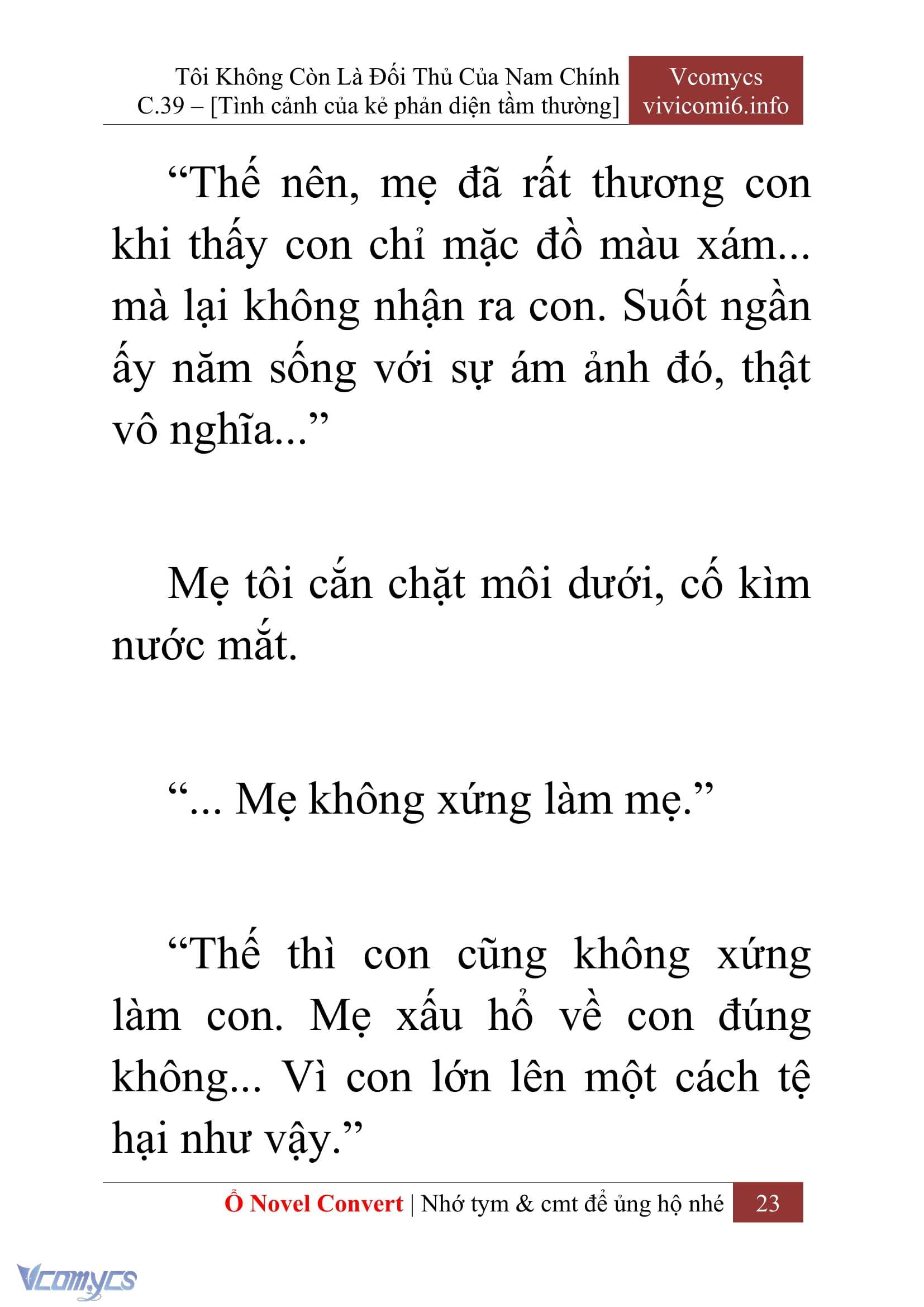 [Novel] Tôi Không Còn Là Đối Thủ Của Nam Chính Chap 39 - Next Chap 40