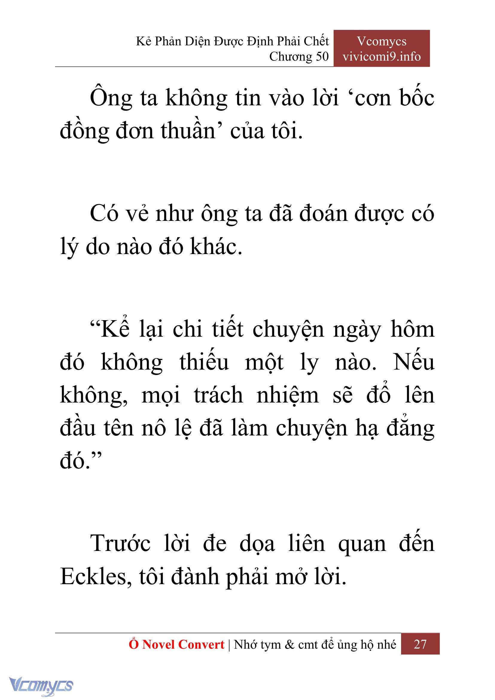 [Novel] Kẻ Phản Diện Được Định Phải Chết Chap 50 - Next Chap 51