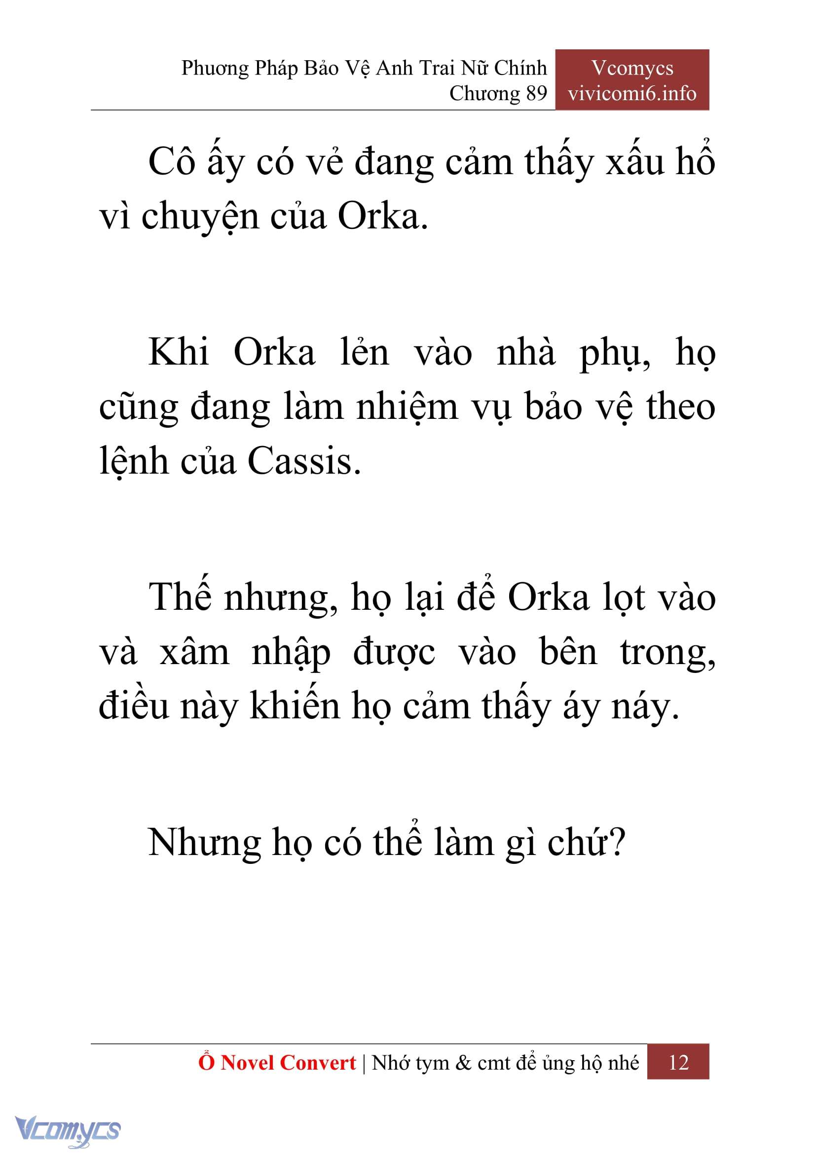 [Novel] Phương Pháp Bảo Vệ Anh Trai Nữ Chính Chap 89 - Next Chap 90