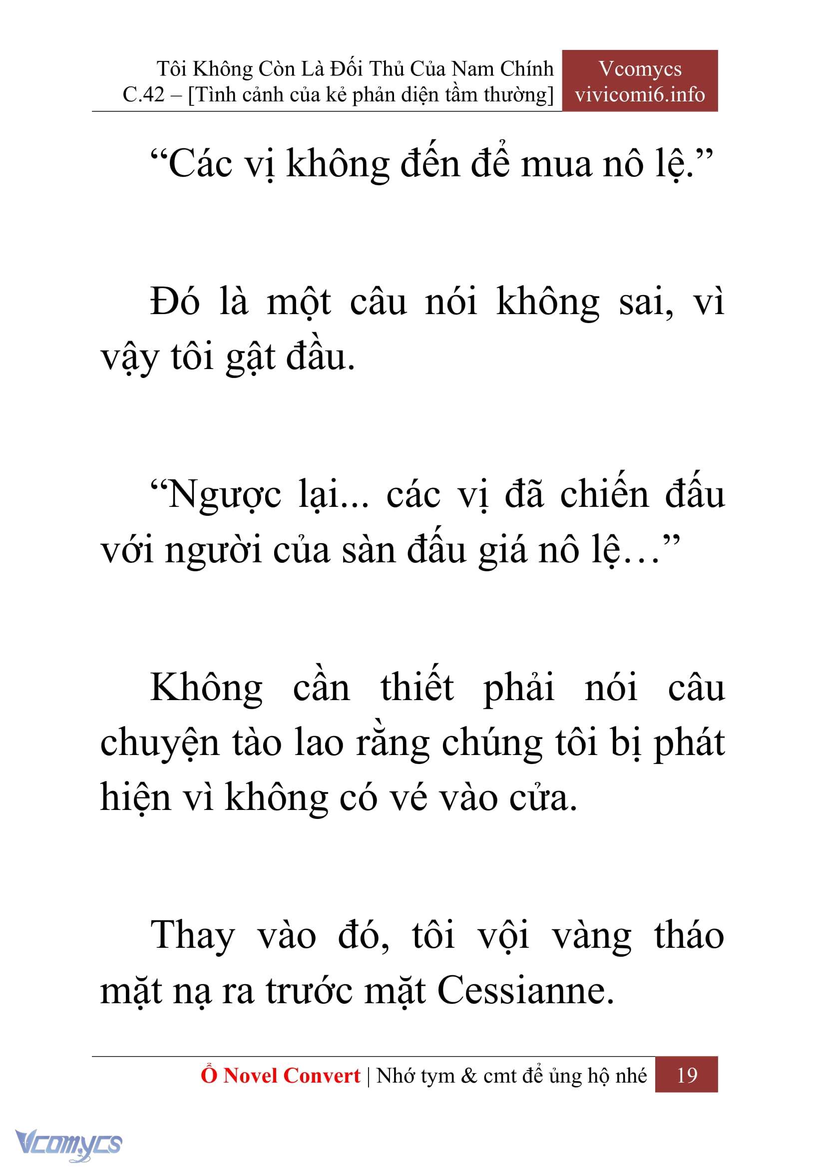 [Novel] Tôi Không Còn Là Đối Thủ Của Nam Chính Chap 42 - Next Chap 43