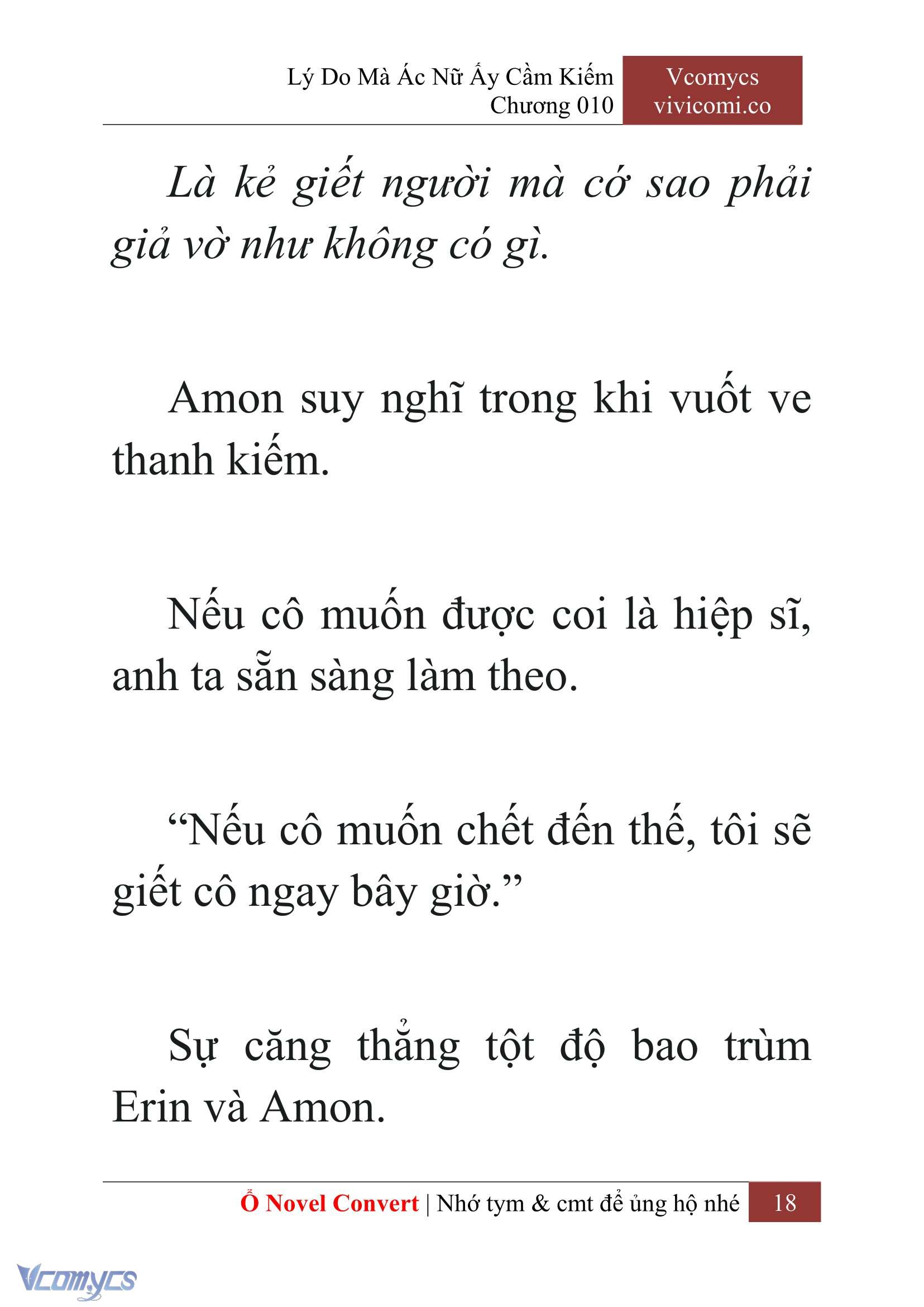 [Novel] Lý Do Mà Ác Nữ Ấy Cầm Kiếm Chap 10 - Next 