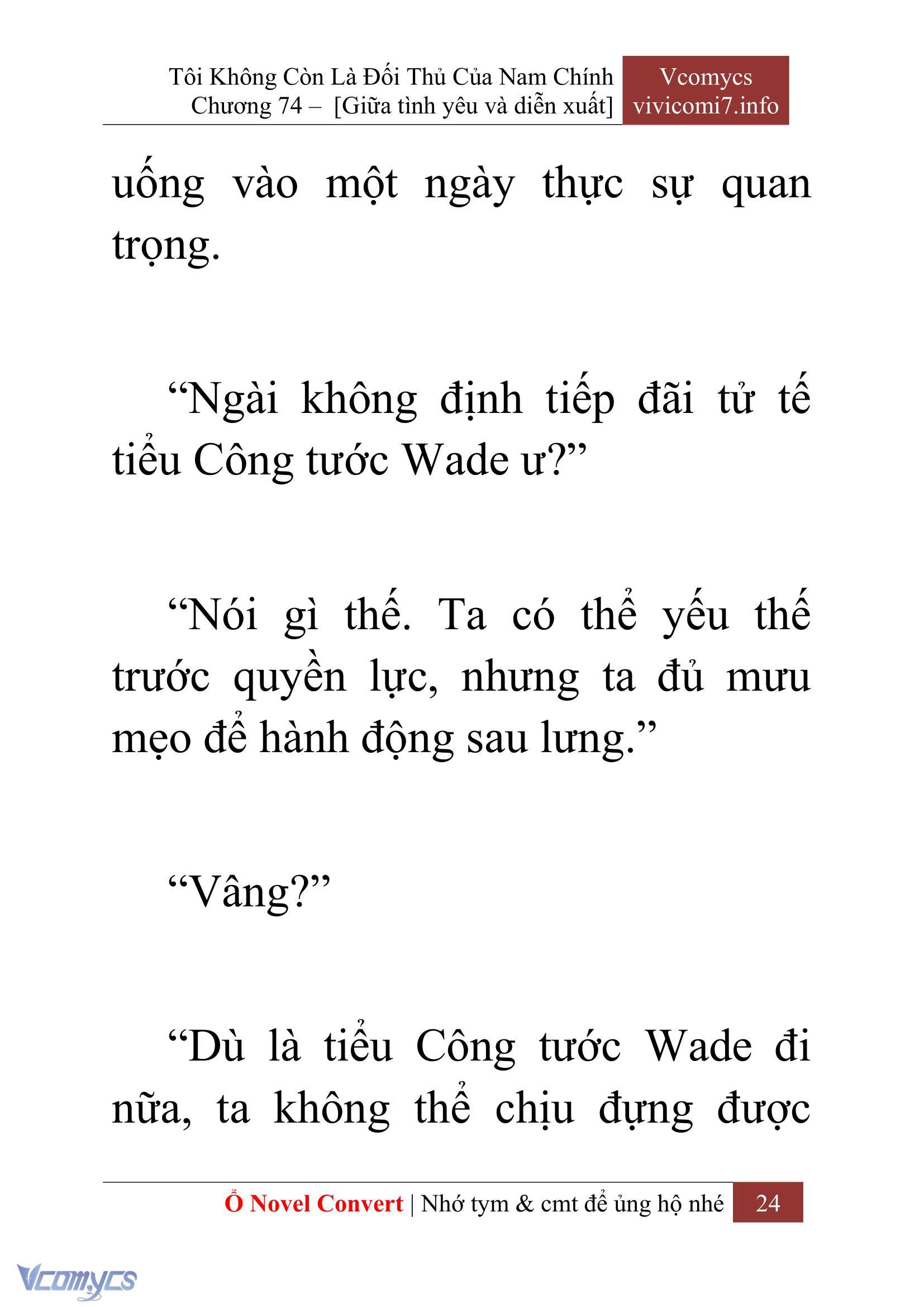 [Novel] Tôi Không Còn Là Đối Thủ Của Nam Chính Chap 74 - Next 