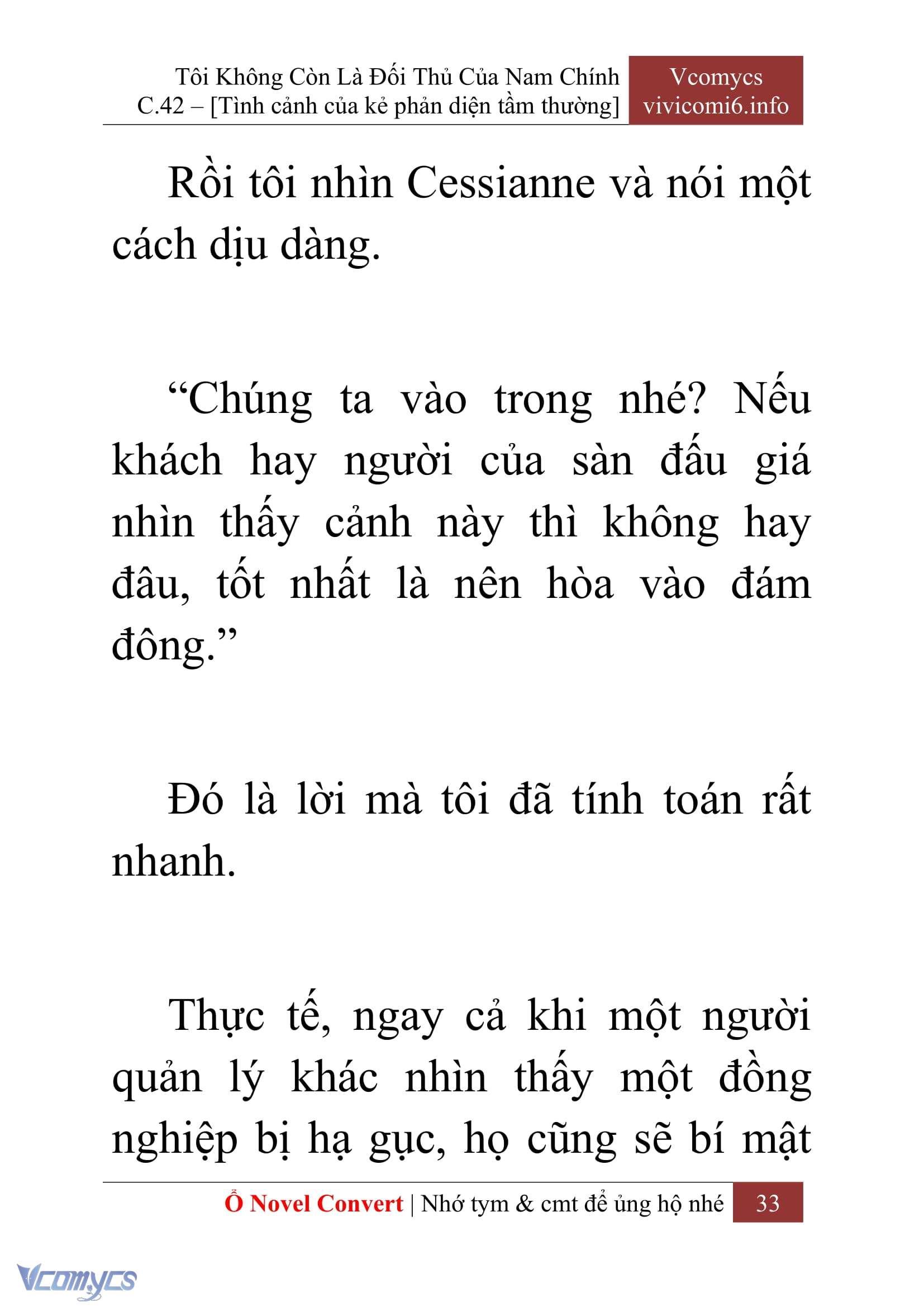 [Novel] Tôi Không Còn Là Đối Thủ Của Nam Chính Chap 42 - Next Chap 43