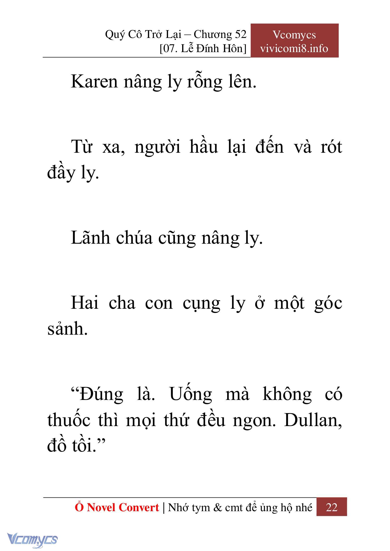 [Novel] Quý Cô Trở Lại Chap 52 - Next 