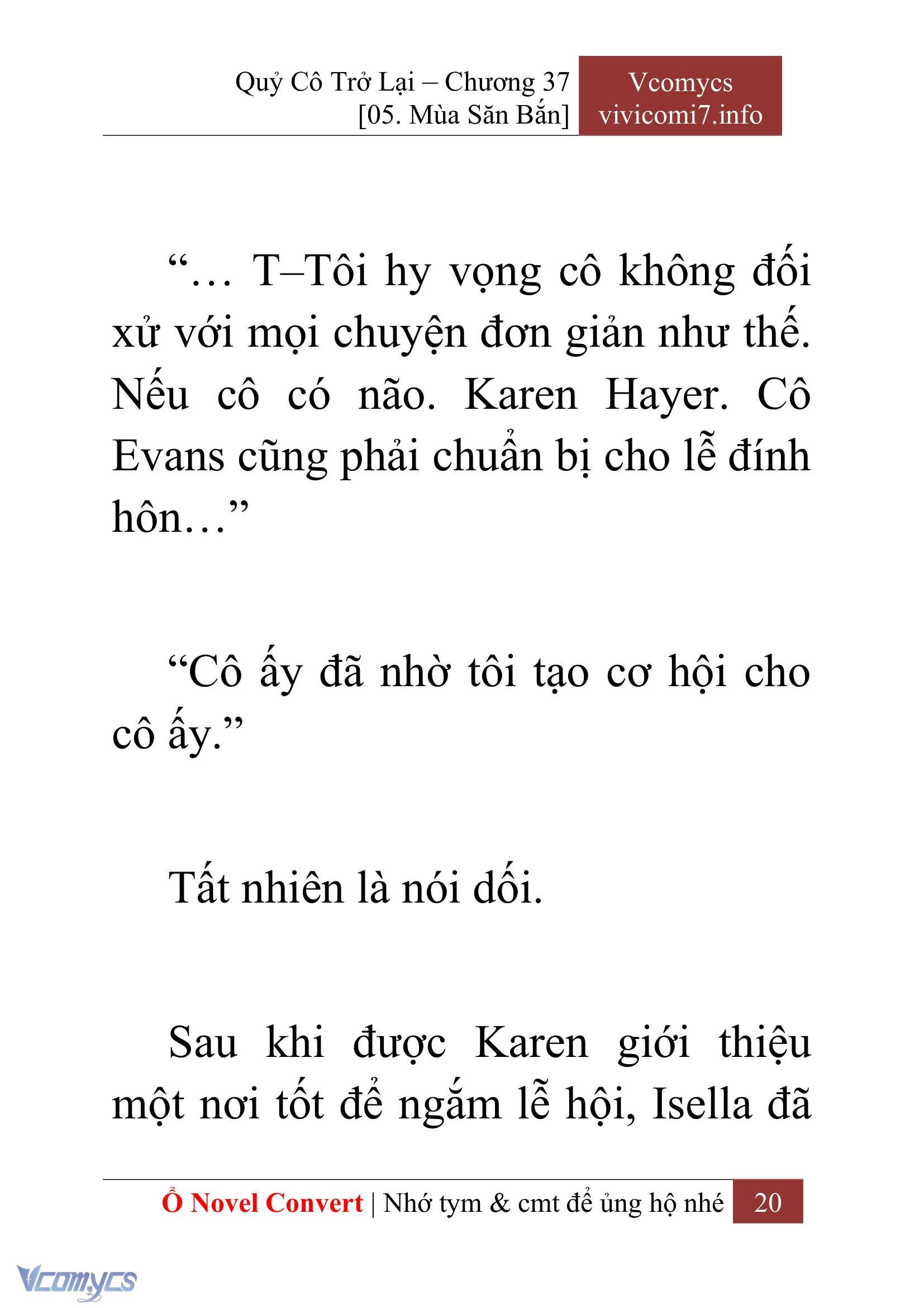 [Novel] Quý Cô Trở Lại Chap 37 - Trang 2