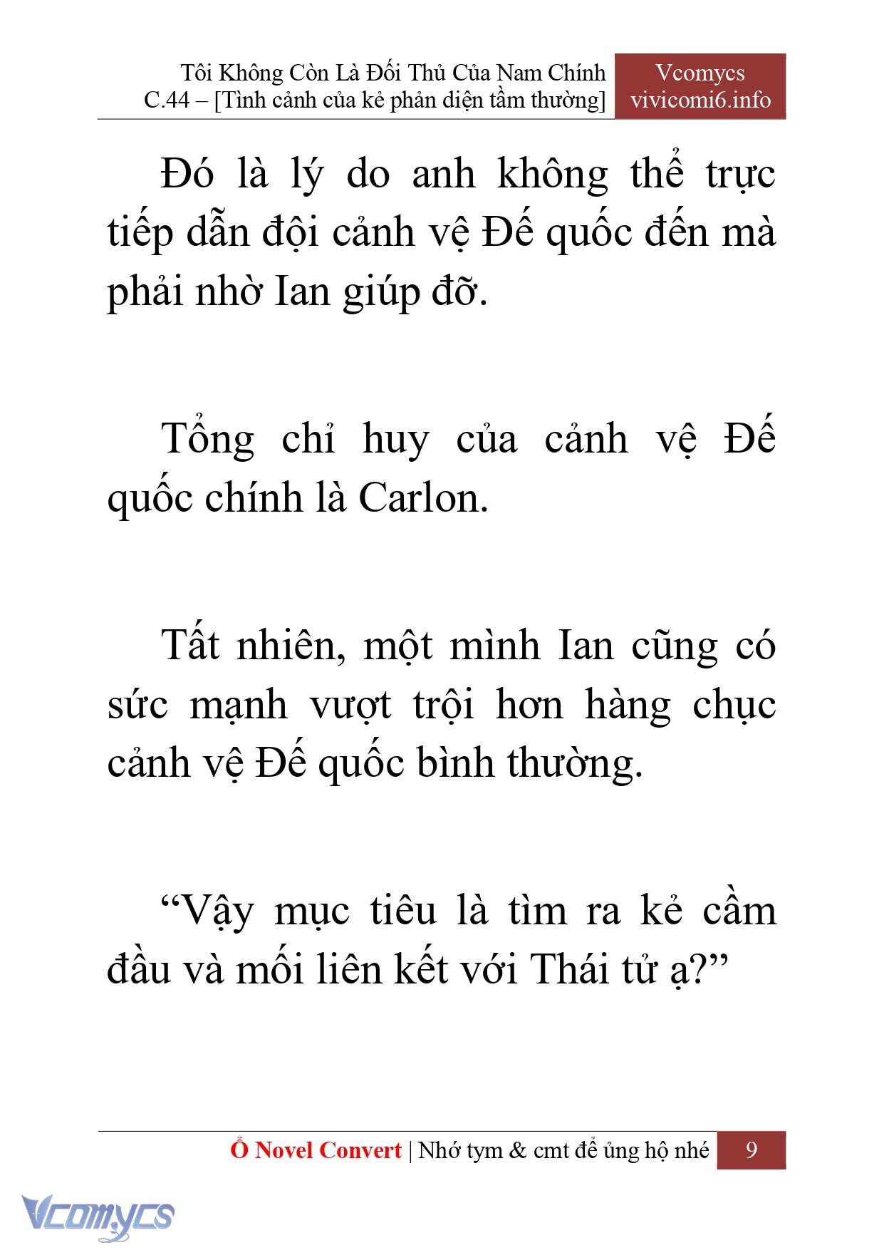 [Novel] Tôi Không Còn Là Đối Thủ Của Nam Chính Chap 44 - Next Chap 45