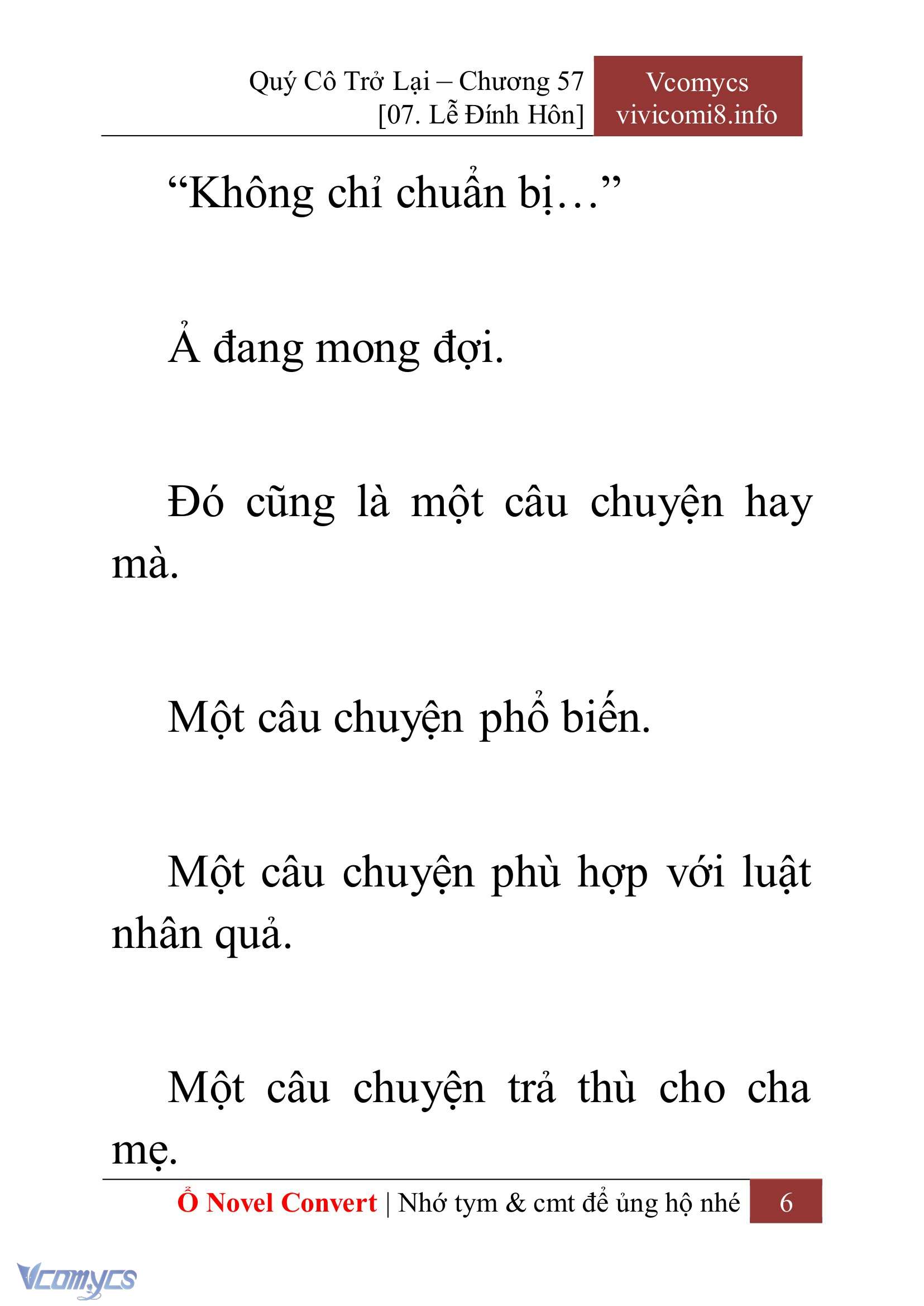 [Novel] Quý Cô Trở Lại Chap 57 - Next 