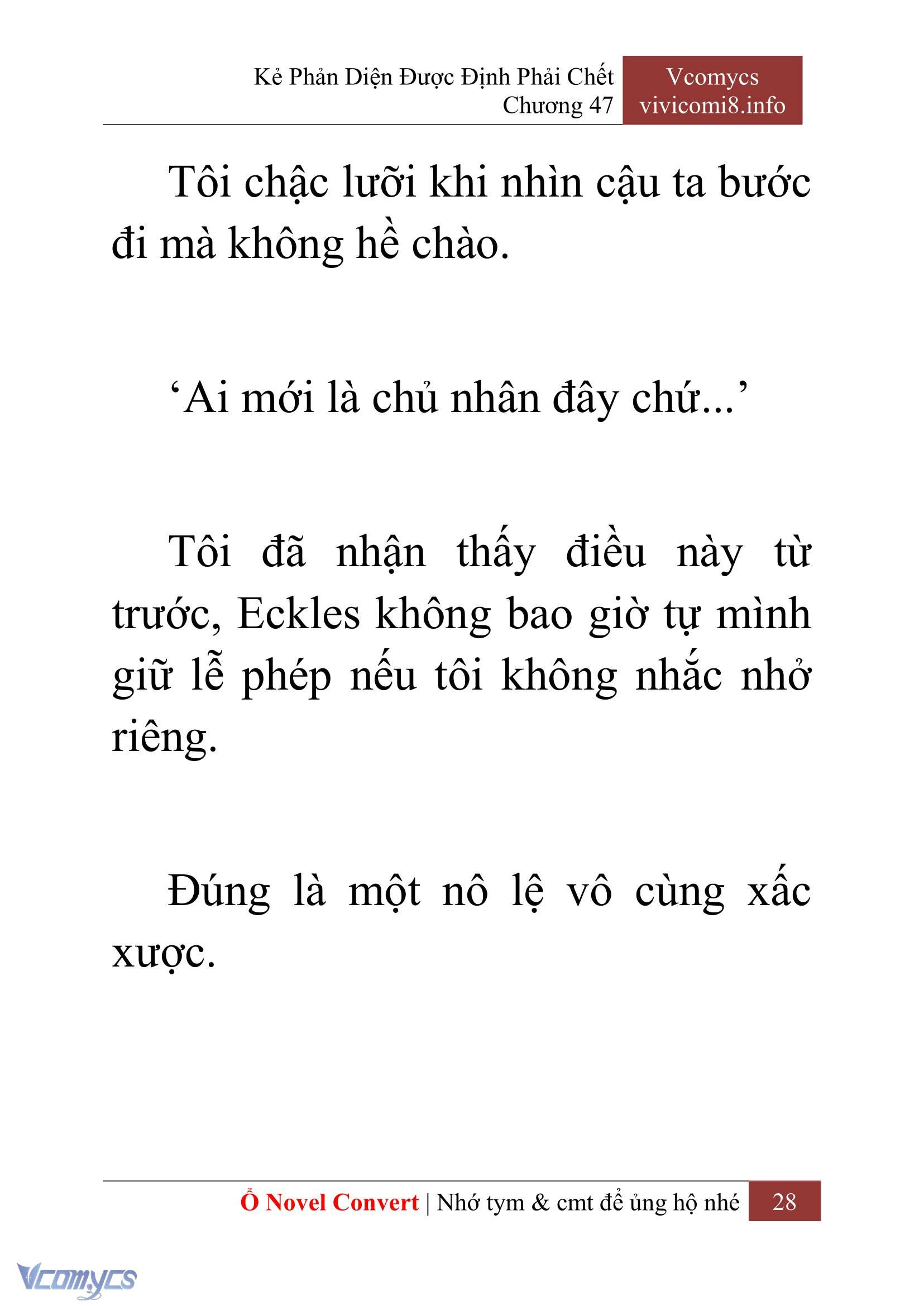 [Novel] Kẻ Phản Diện Được Định Phải Chết Chap 47 - Next Chap 48