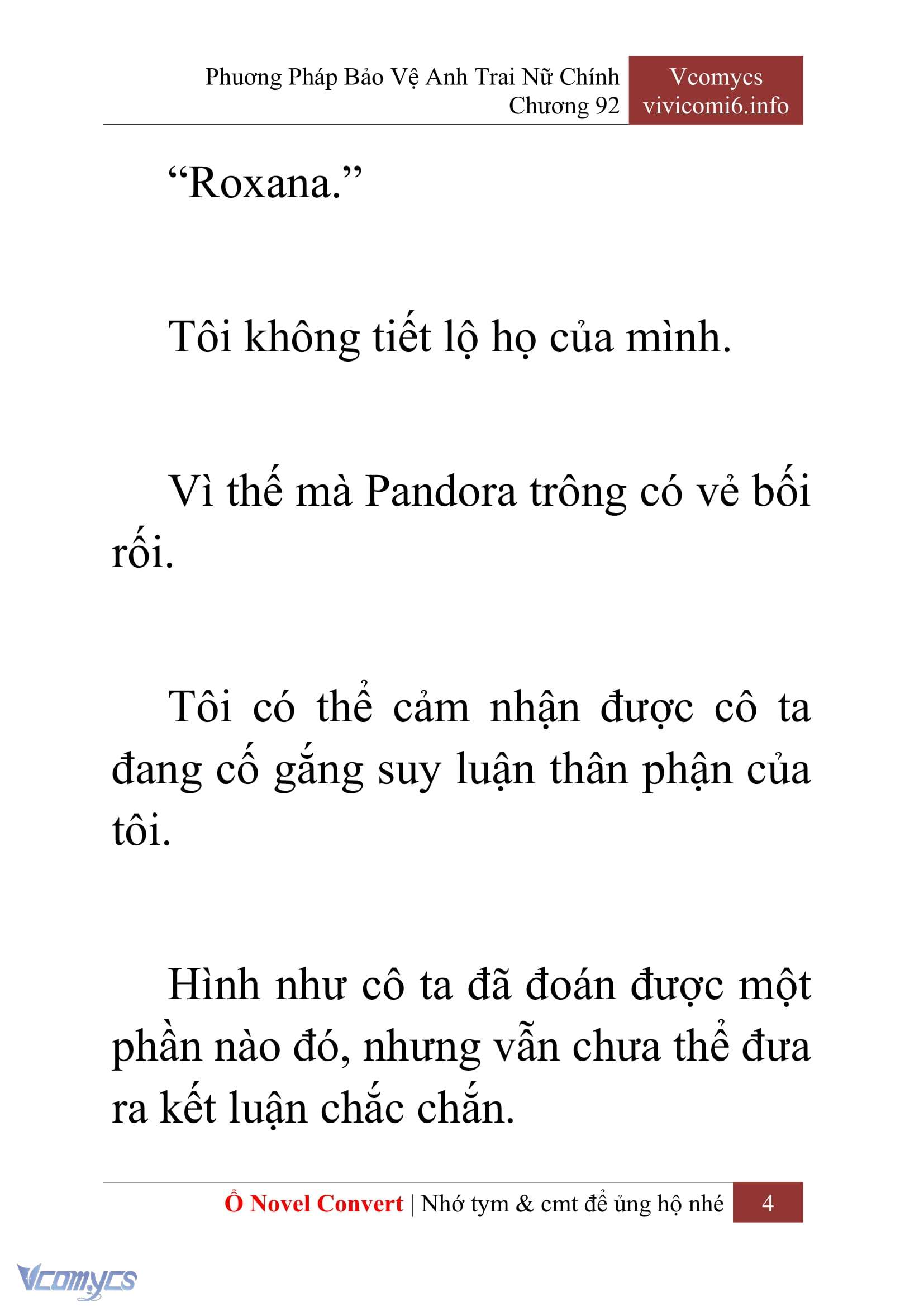 [Novel] Phương Pháp Bảo Vệ Anh Trai Nữ Chính Chap 92 - Next Chap 93