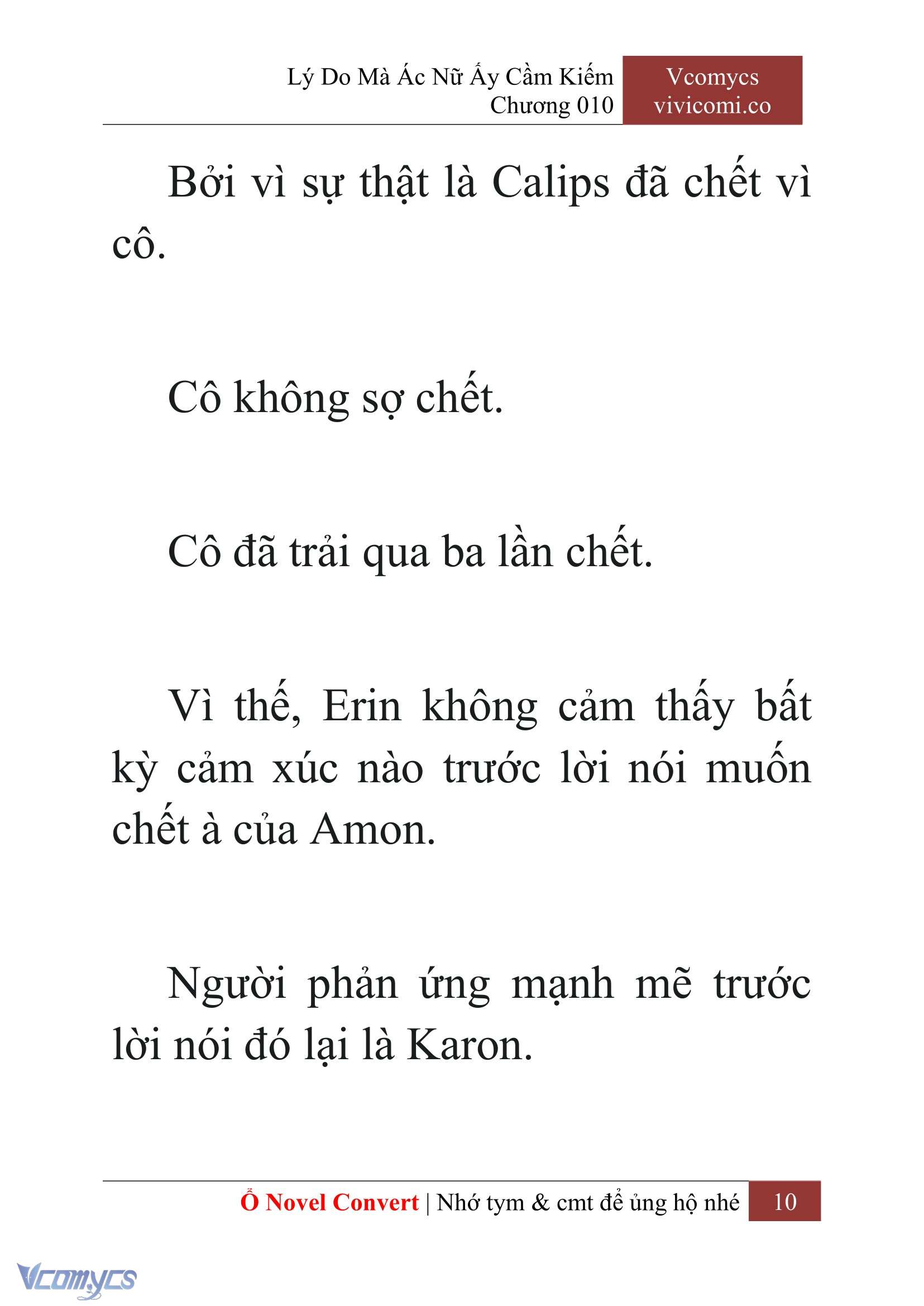 [Novel] Lý Do Mà Ác Nữ Ấy Cầm Kiếm Chap 10 - Next 