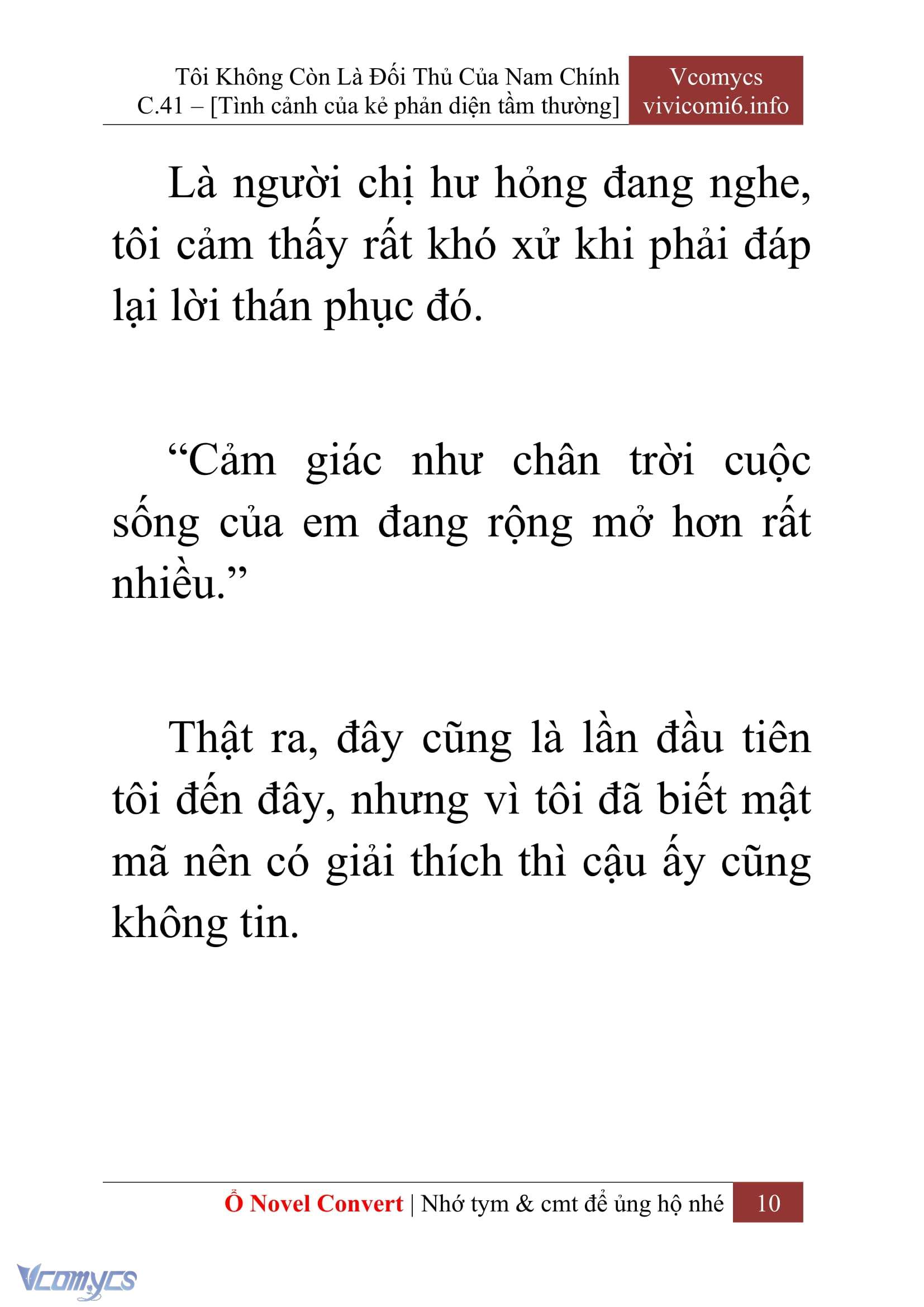 [Novel] Tôi Không Còn Là Đối Thủ Của Nam Chính Chap 41 - Next Chap 42