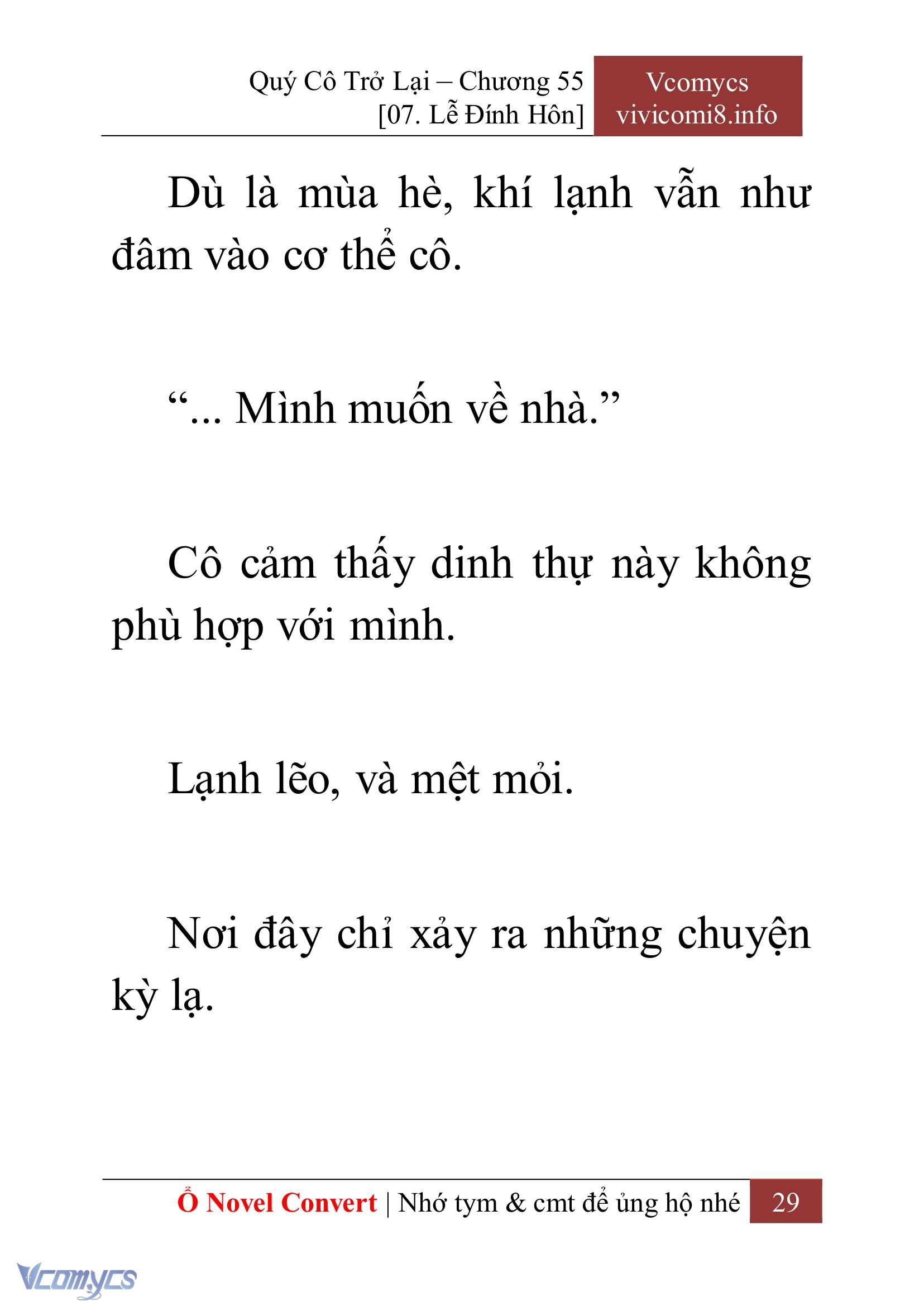 [Novel] Quý Cô Trở Lại Chap 55 - Next 