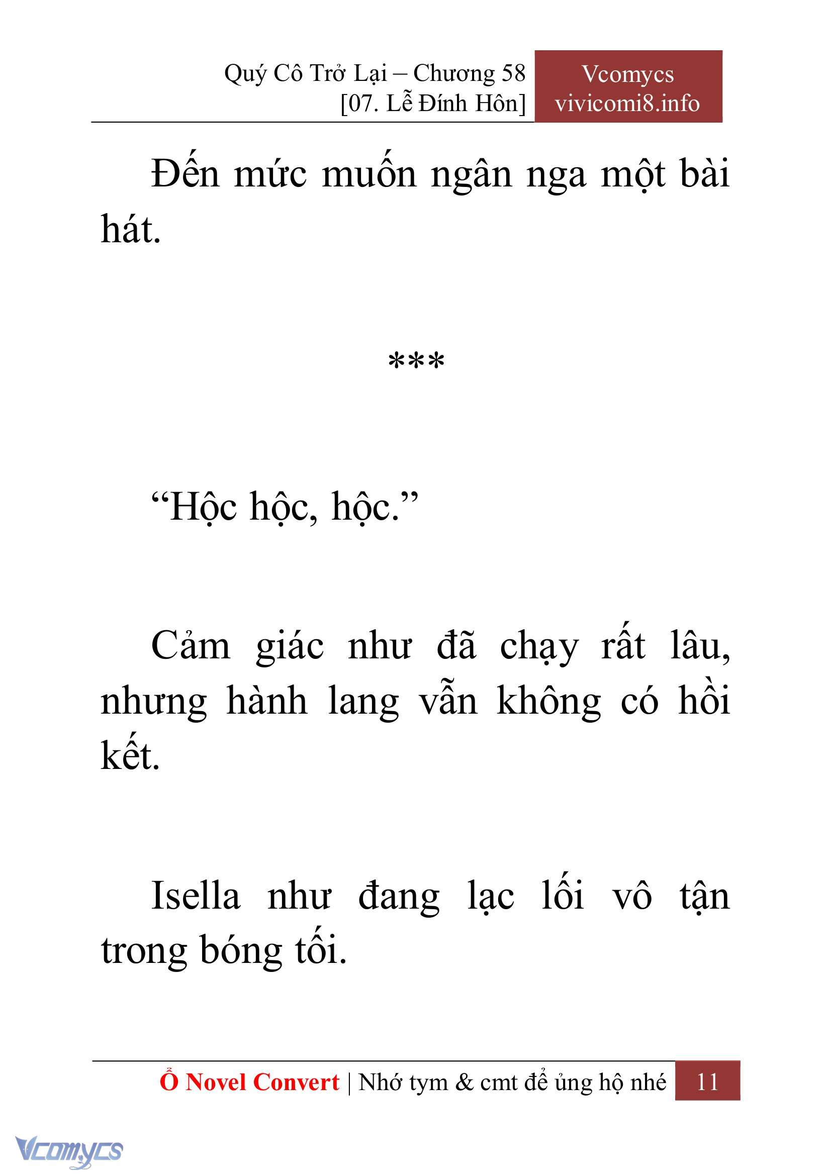 [Novel] Quý Cô Trở Lại Chap 58 - Next 