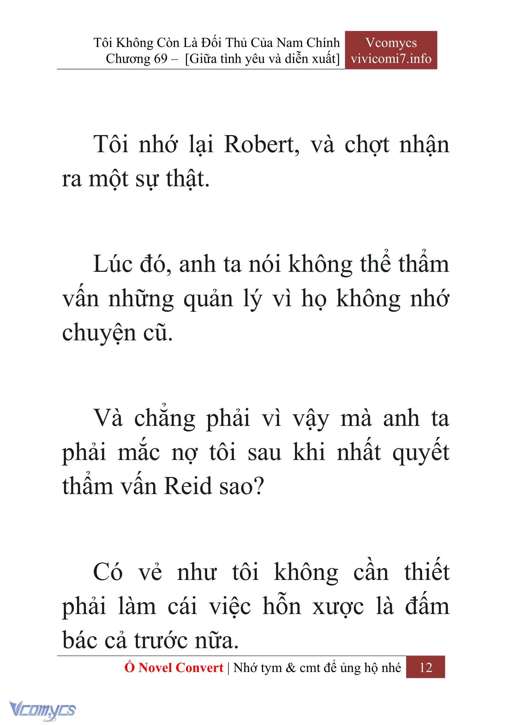 [Novel] Tôi Không Còn Là Đối Thủ Của Nam Chính Chap 69 - Trang 2