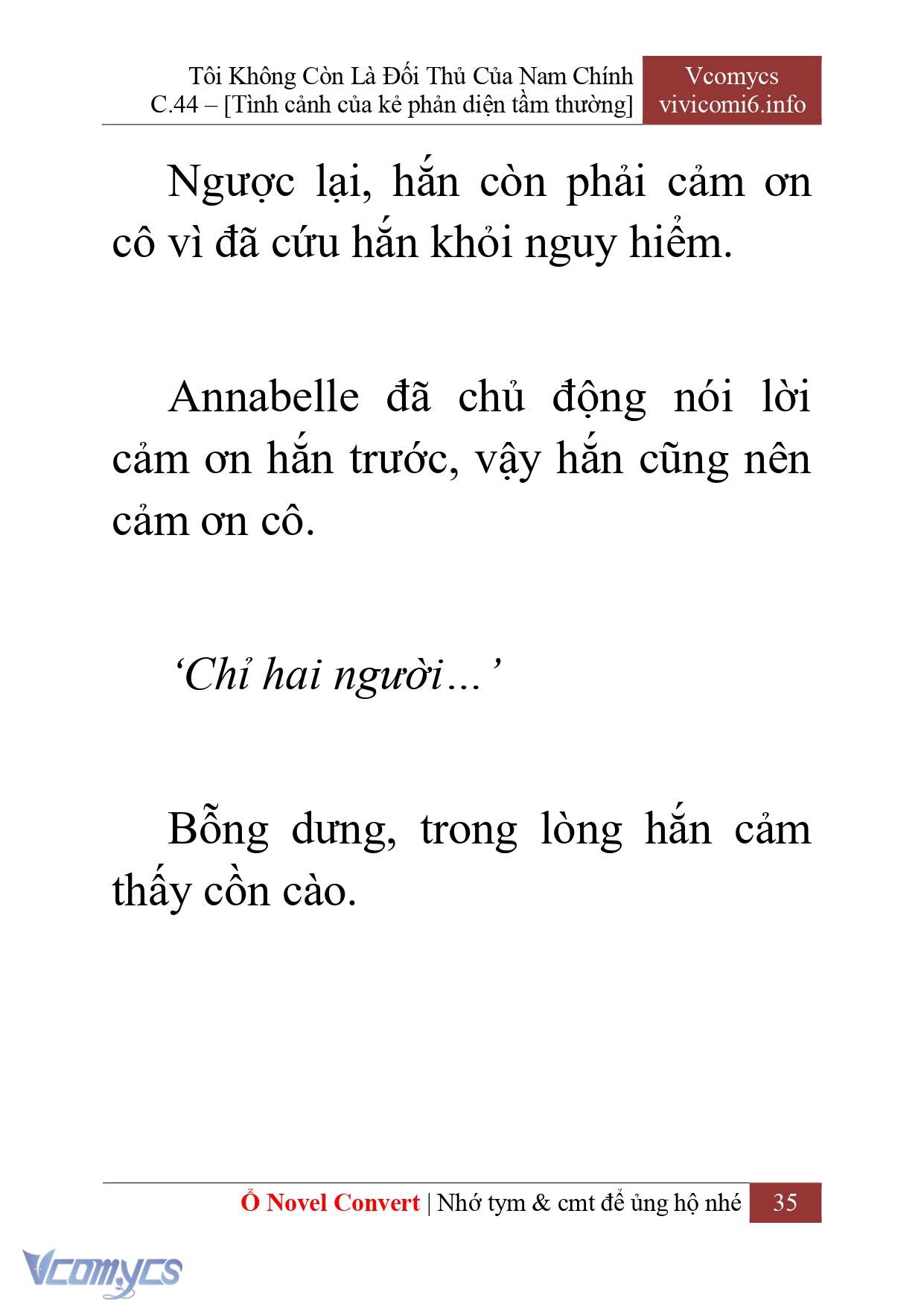 [Novel] Tôi Không Còn Là Đối Thủ Của Nam Chính Chap 44 - Next Chap 45