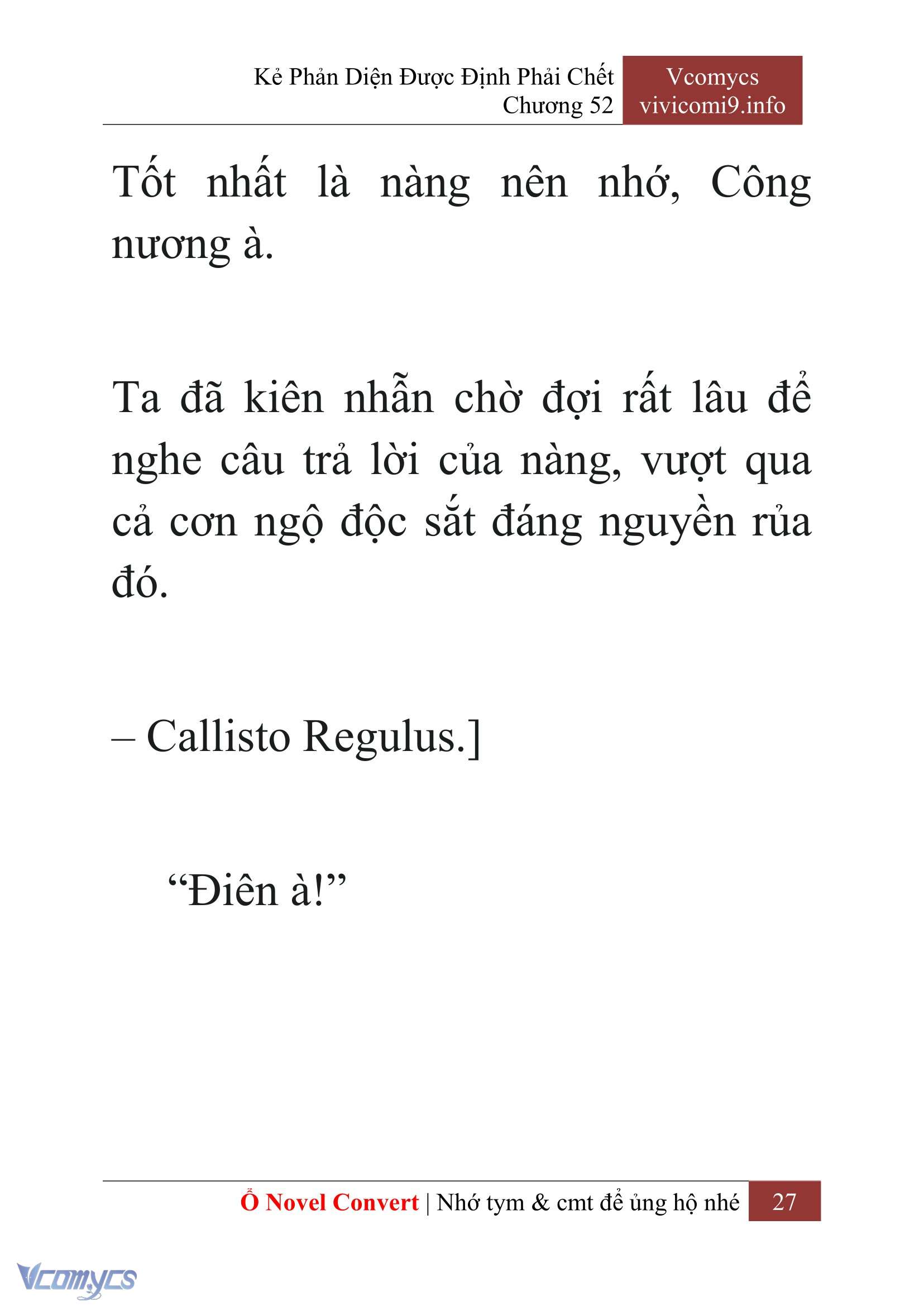 [Novel] Kẻ Phản Diện Được Định Phải Chết Chap 52 - Next 