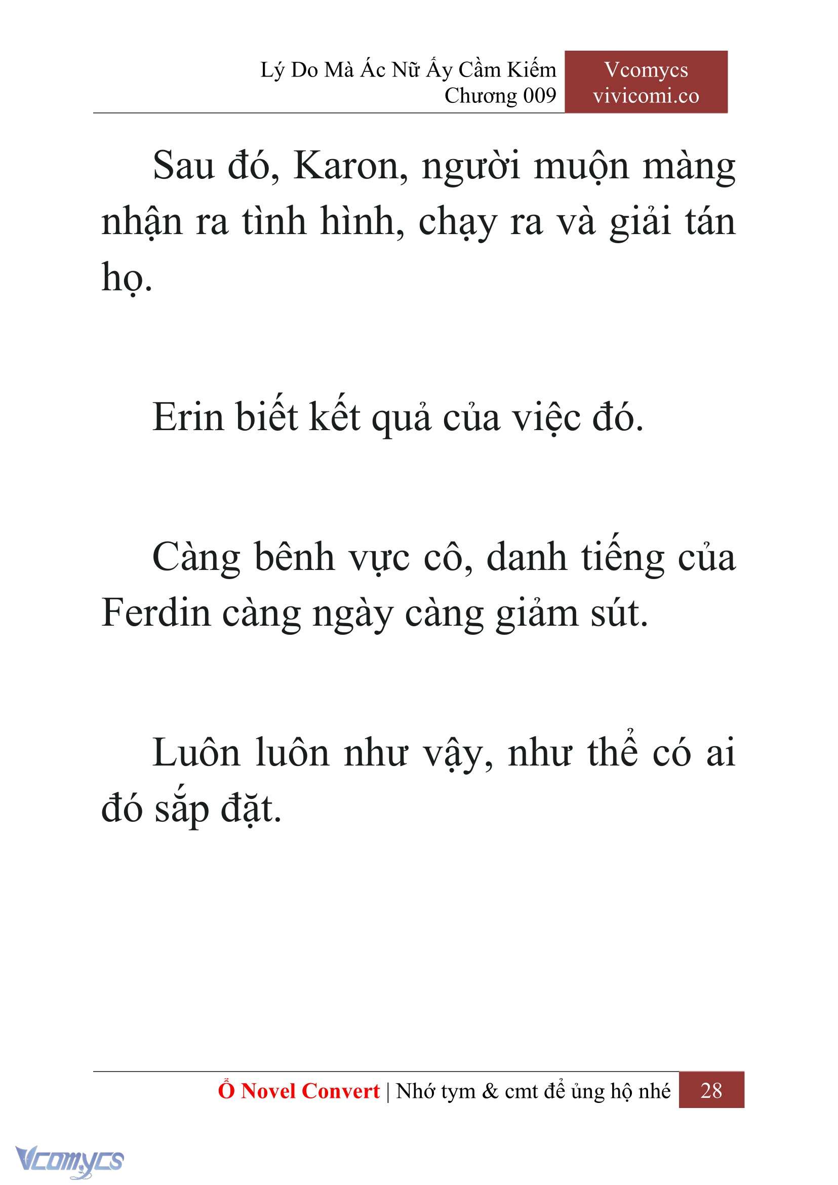 [Novel] Lý Do Mà Ác Nữ Ấy Cầm Kiếm Chap 9 - Next Chap 10