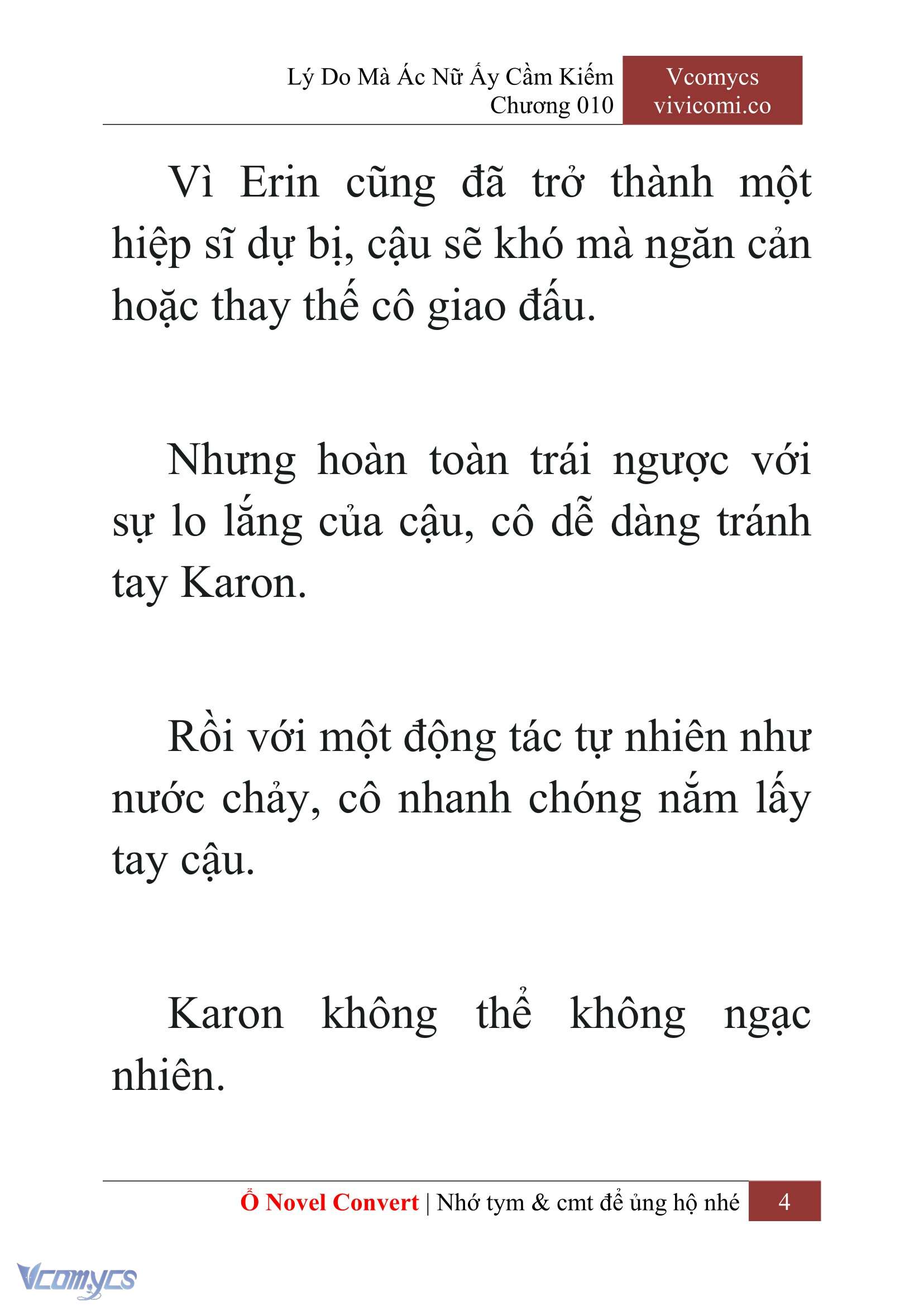 [Novel] Lý Do Mà Ác Nữ Ấy Cầm Kiếm Chap 10 - Next 