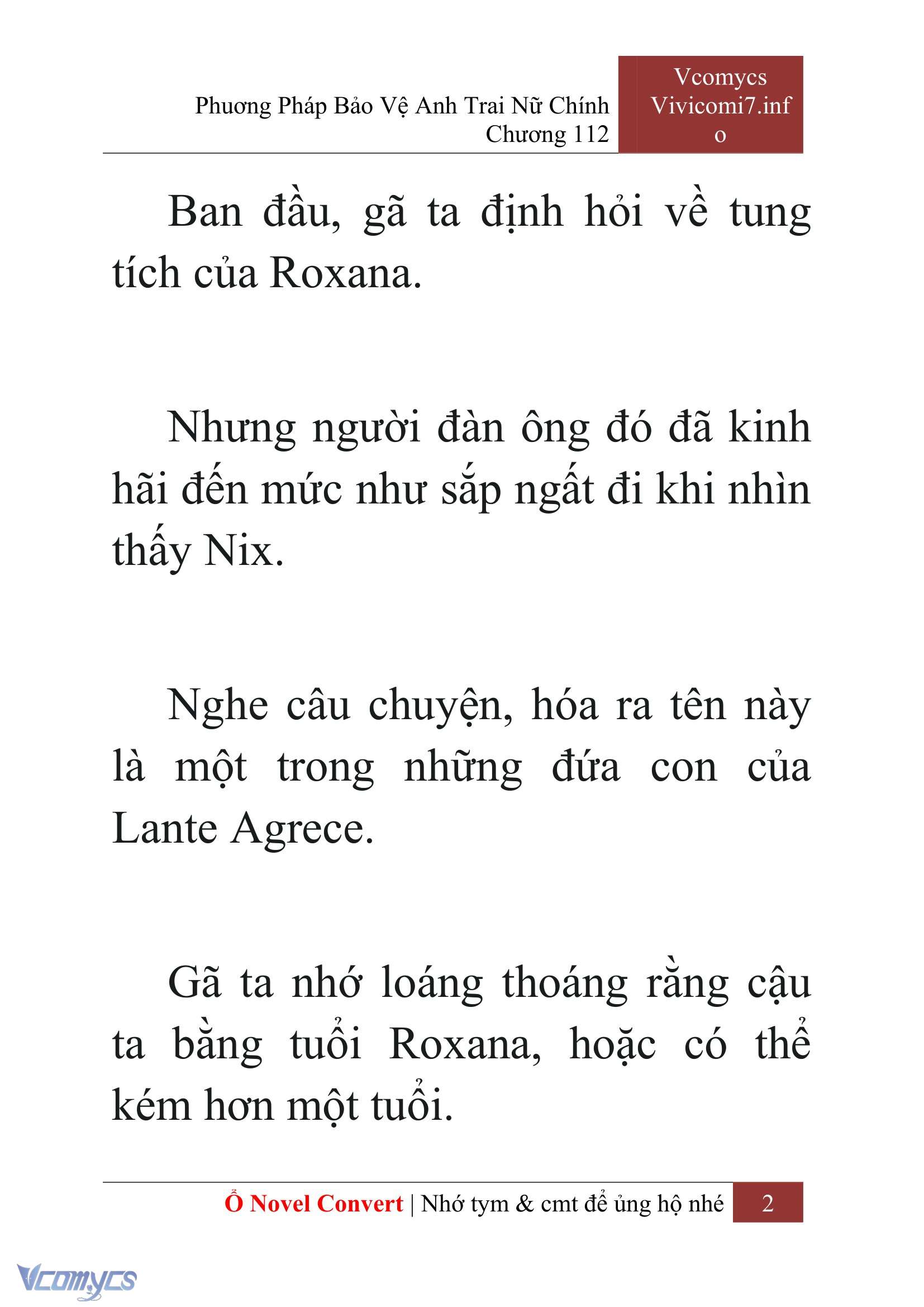 [Novel] Phương Pháp Bảo Vệ Anh Trai Nữ Chính Chap 112 - Trang 2