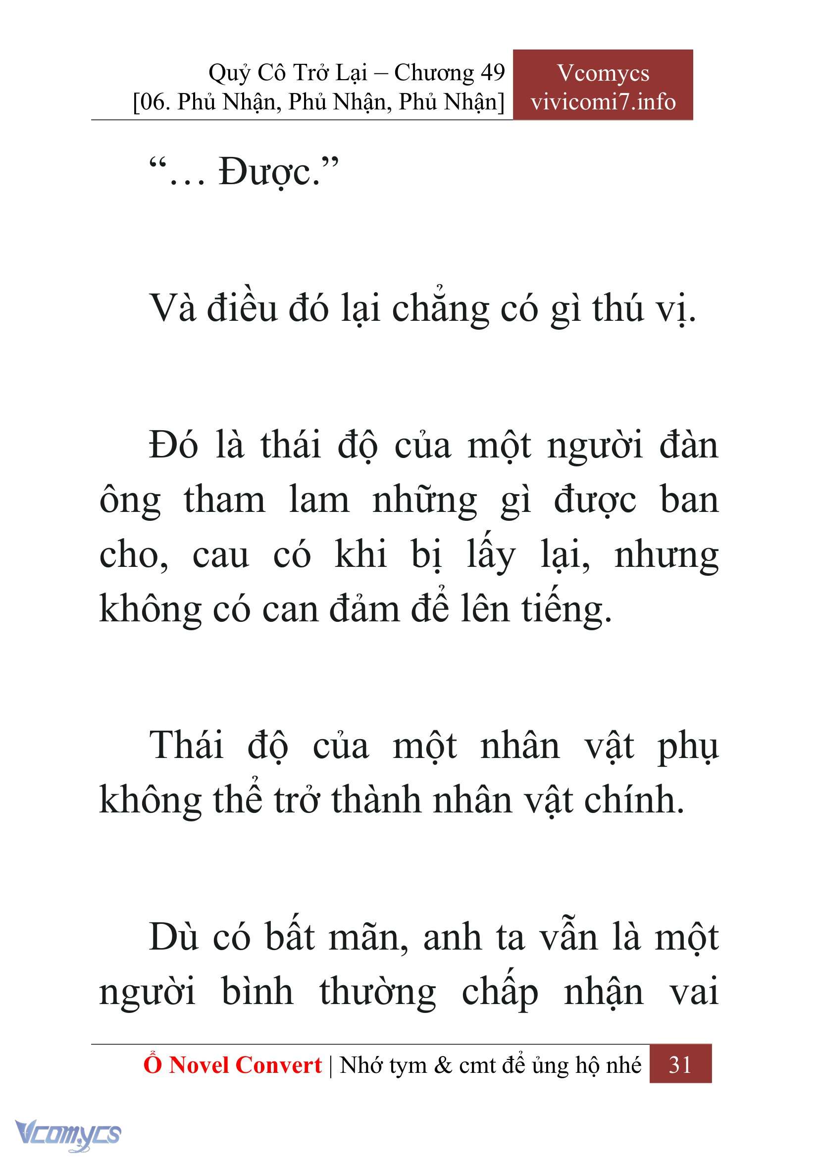 [Novel] Quý Cô Trở Lại Chap 49 - Trang 2