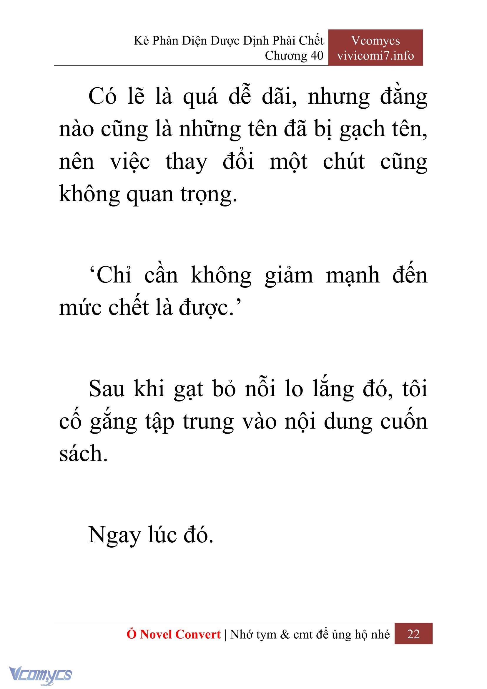 [Novel] Kẻ Phản Diện Được Định Phải Chết Chap 40 - Trang 2
