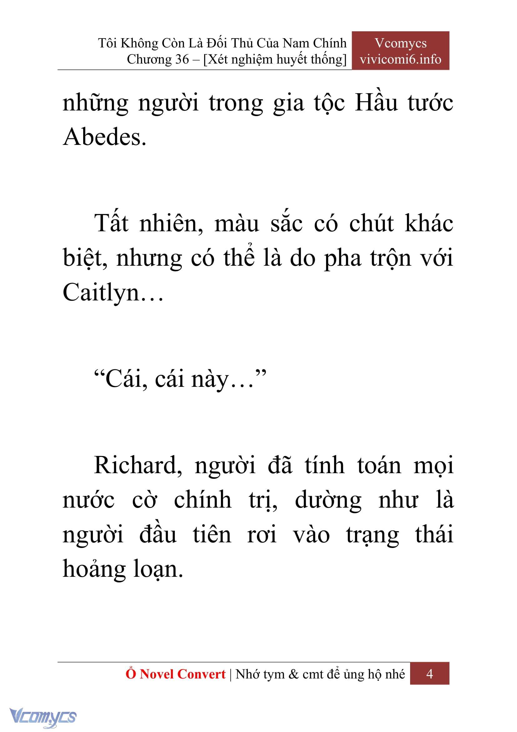 [Novel] Tôi Không Còn Là Đối Thủ Của Nam Chính Chap 36 - Trang 2