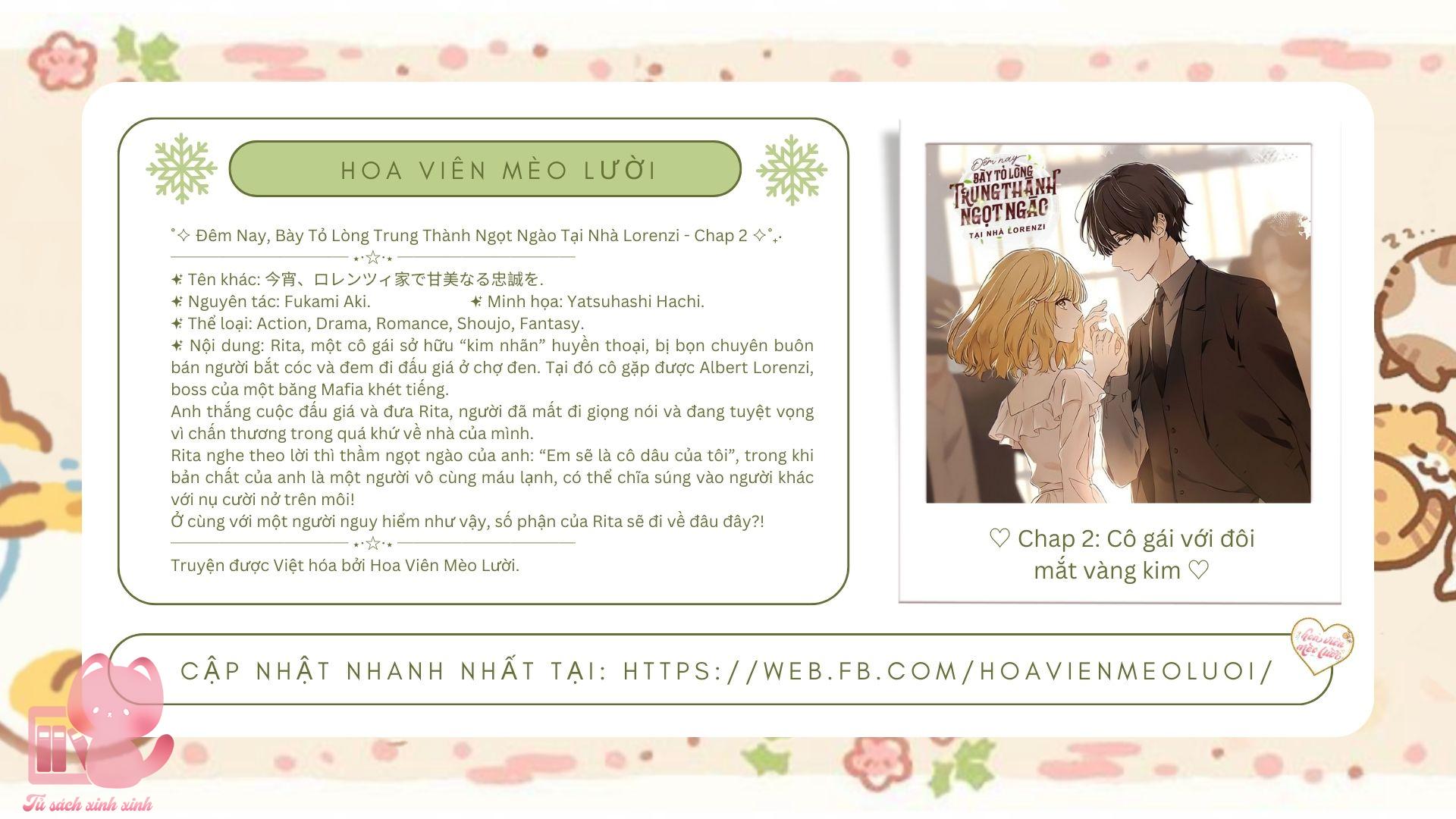 Đêm Nay, Bày Tỏ Lòng Trung Thành Ngọt Ngào Tại Nhà Lorenzi Chapter 2 - Trang 3