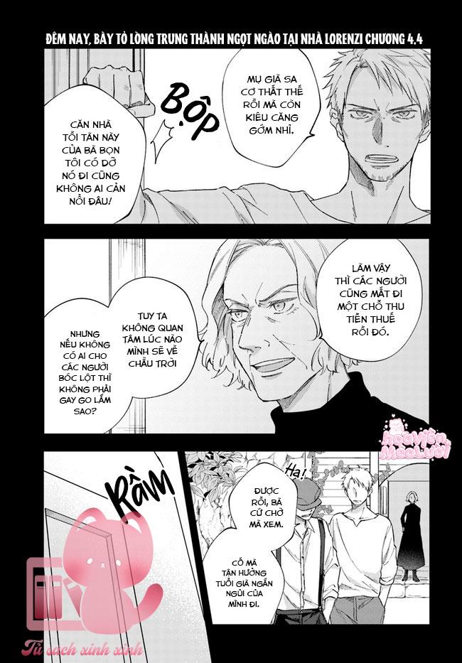 Đêm Nay, Bày Tỏ Lòng Trung Thành Ngọt Ngào Tại Nhà Lorenzi Chapter 4 - Trang 4