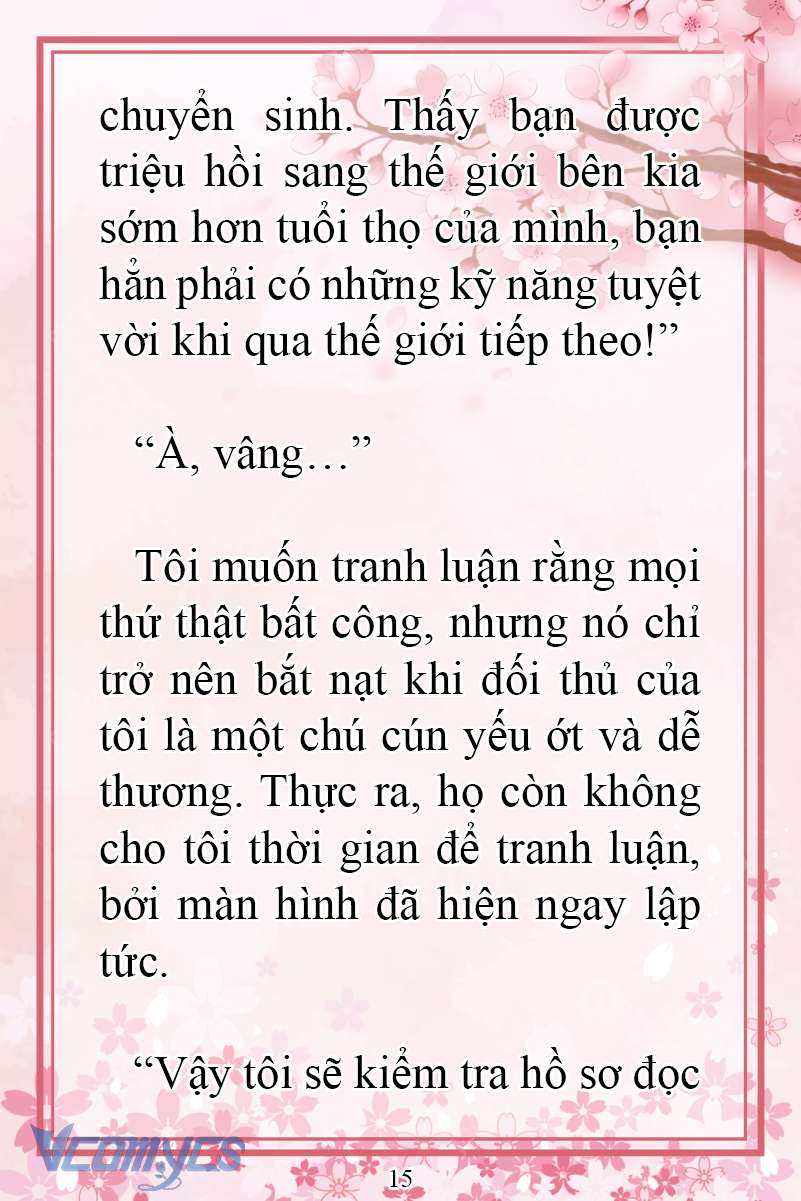 [Novel] Đặc Quyền Của Người Chuyển Sinh Chap 1 - Trang 2