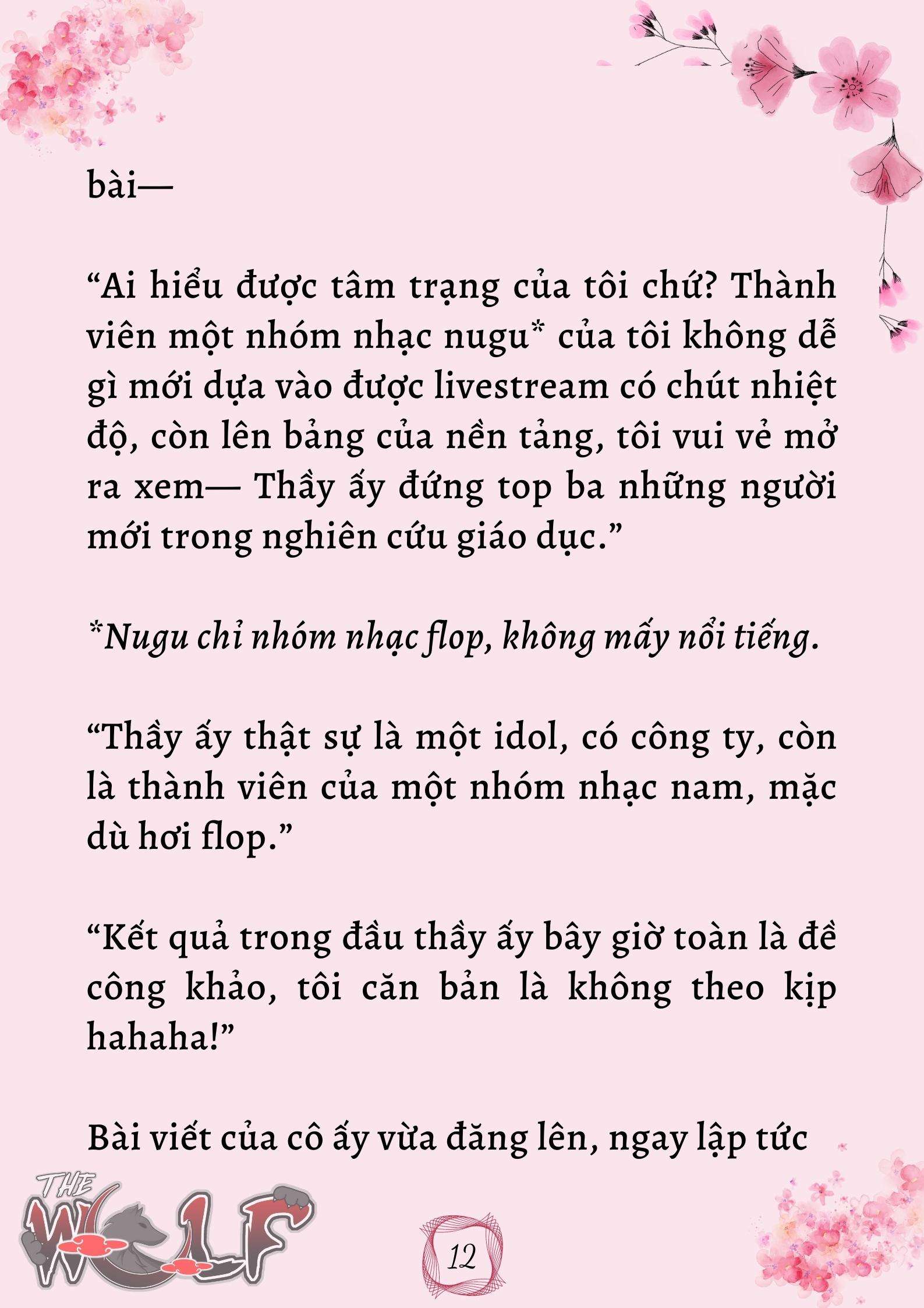 Xuyên Không Vào Nhóm Nhạc Nam 200 Người Chap 3 - Next Chap 4