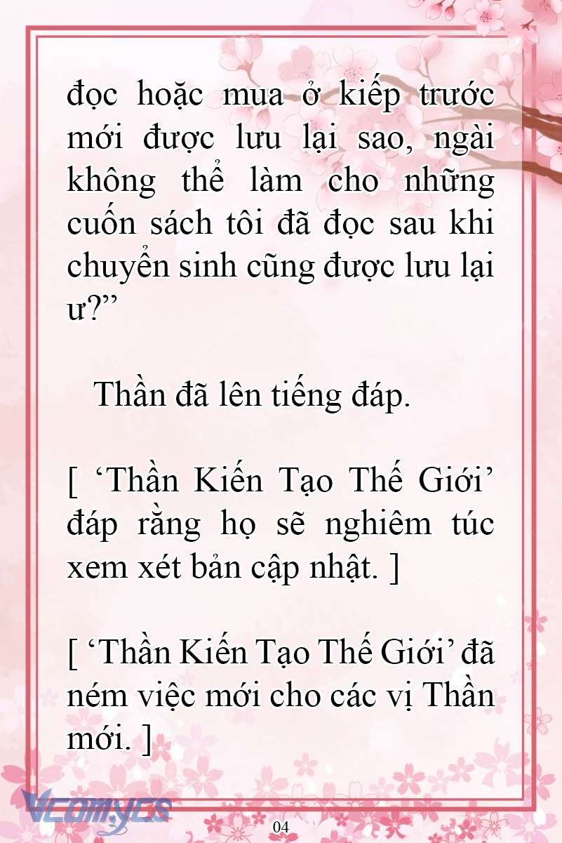 [Novel] Đặc Quyền Của Người Chuyển Sinh Chap 10 - Next Chap 11