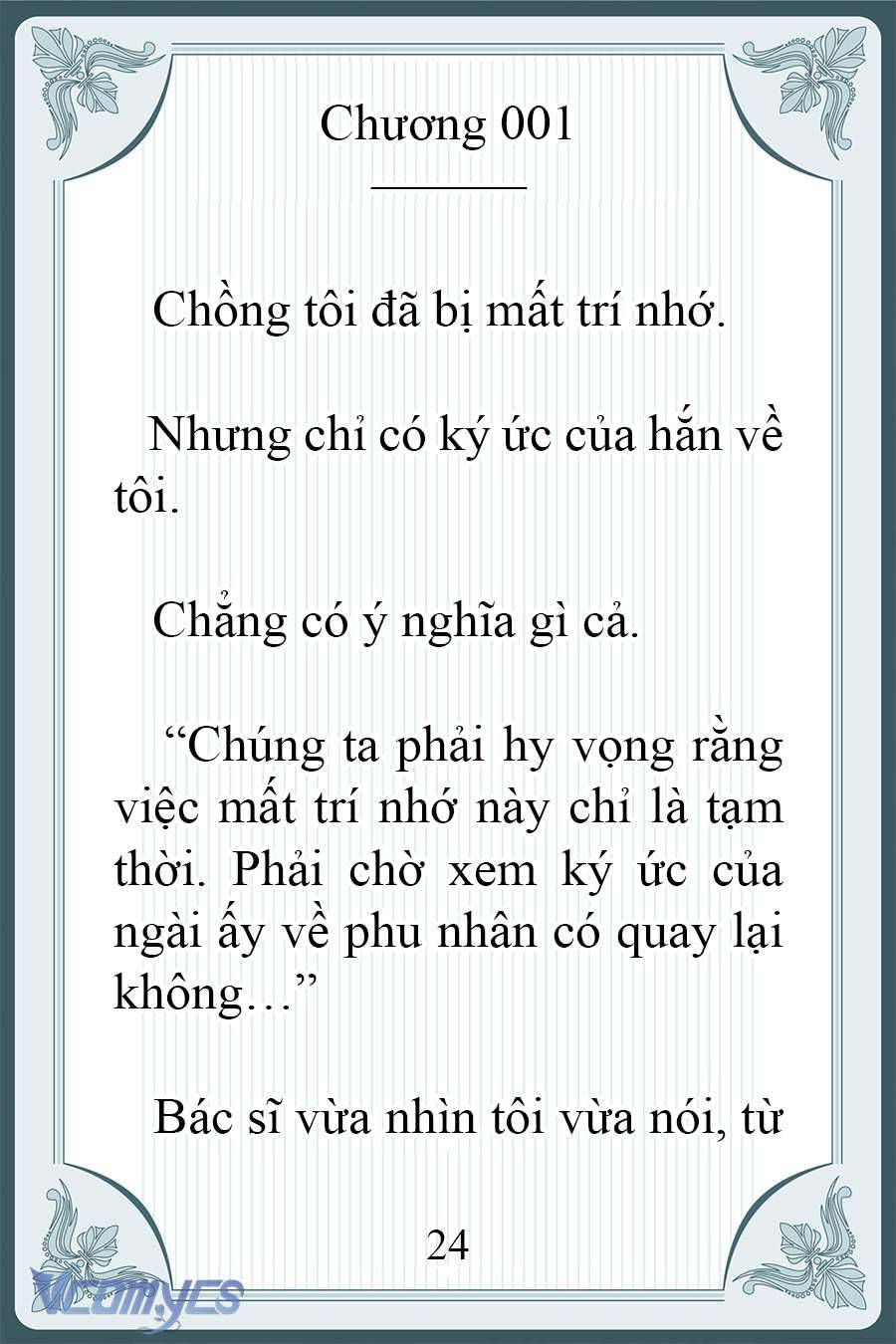 [Novel] Người Chồng Ghét Tôi Đã Mất Trí Nhớ Chap 1 - Trang 2