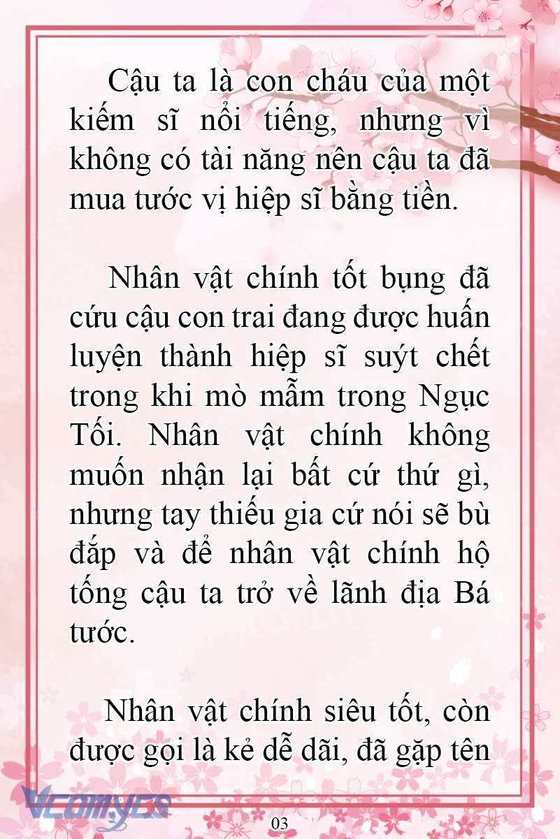 [Novel] Đặc Quyền Của Người Chuyển Sinh Chap 2 - Trang 2