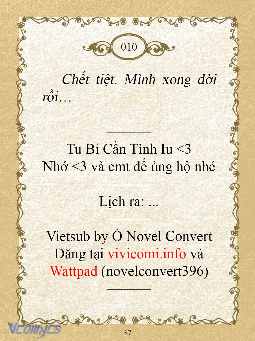 [Novel] Kẻ Phản Diện Được Định Phải Chết Chap 10 - Trang 2