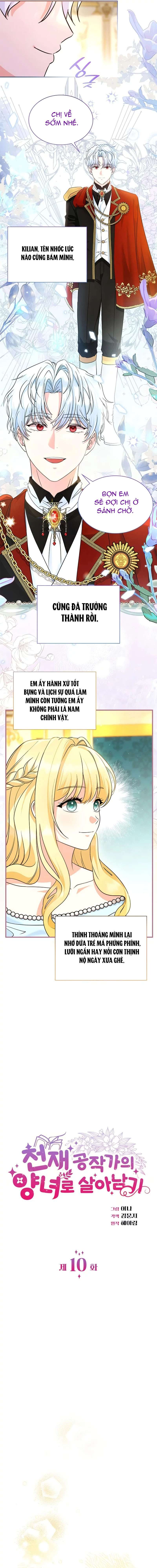 Sống xót với tư cách là con gái nuôi của nhà công tước thiên tài Chap 10 - Trang 2