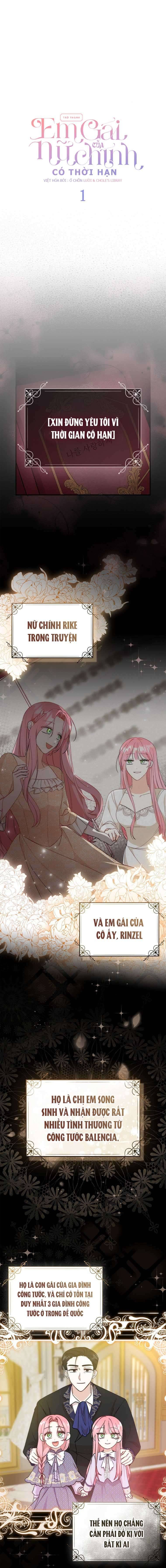 Trở thành em gái của nữ chính có thời hạn Chap 1 - Trang 2