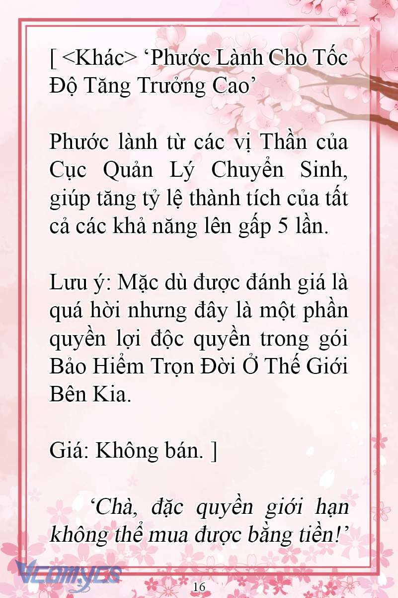 [Novel] Đặc Quyền Của Người Chuyển Sinh Chap 2 - Trang 2