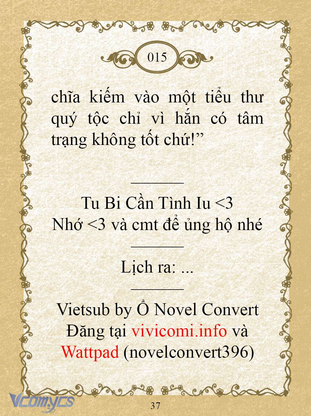 [Novel] Kẻ Phản Diện Được Định Phải Chết Chap 15 - Next Chap 16