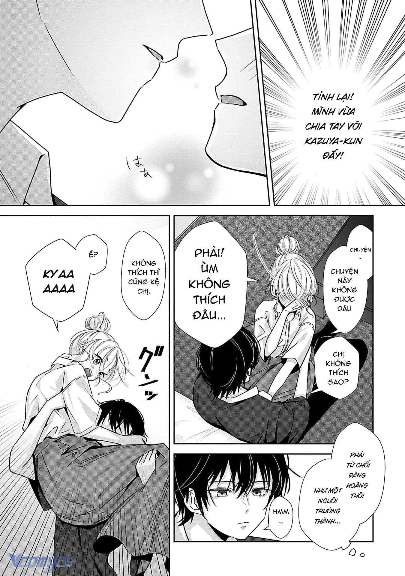 [18+]Bị Em Trai Nhà Bên Dụ Dỗ Rồi!!! Chap 1 - Trang 2