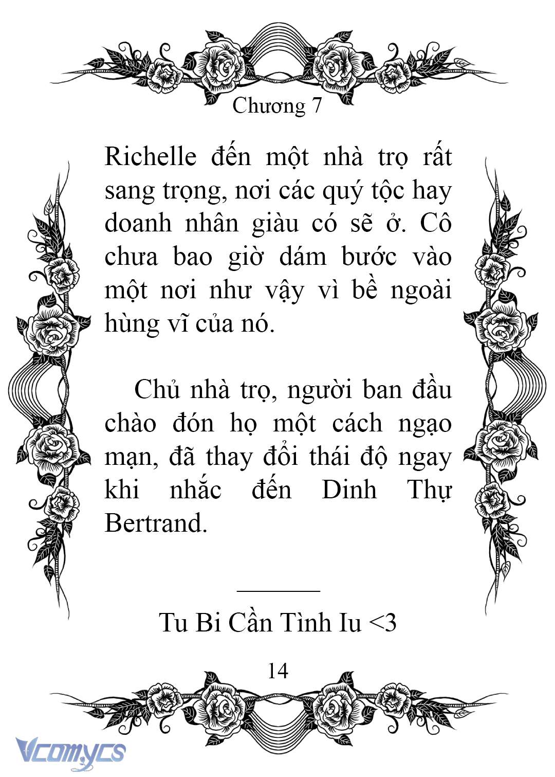 [Novel] Chào Mừng Đến Với Dinh Thự Hoa Hồng Chap Bertrand - Next Chap 2