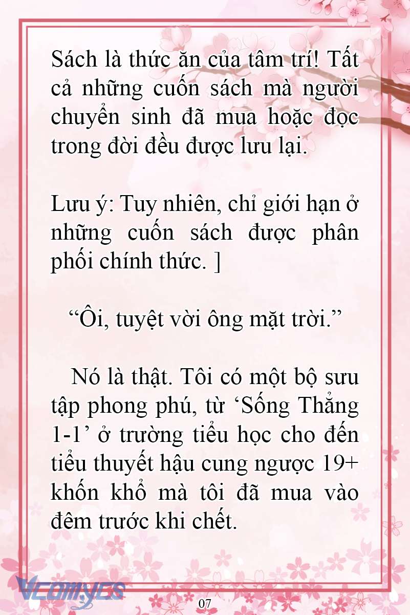 [Novel] Đặc Quyền Của Người Chuyển Sinh Chap 2 - Next Chap 3