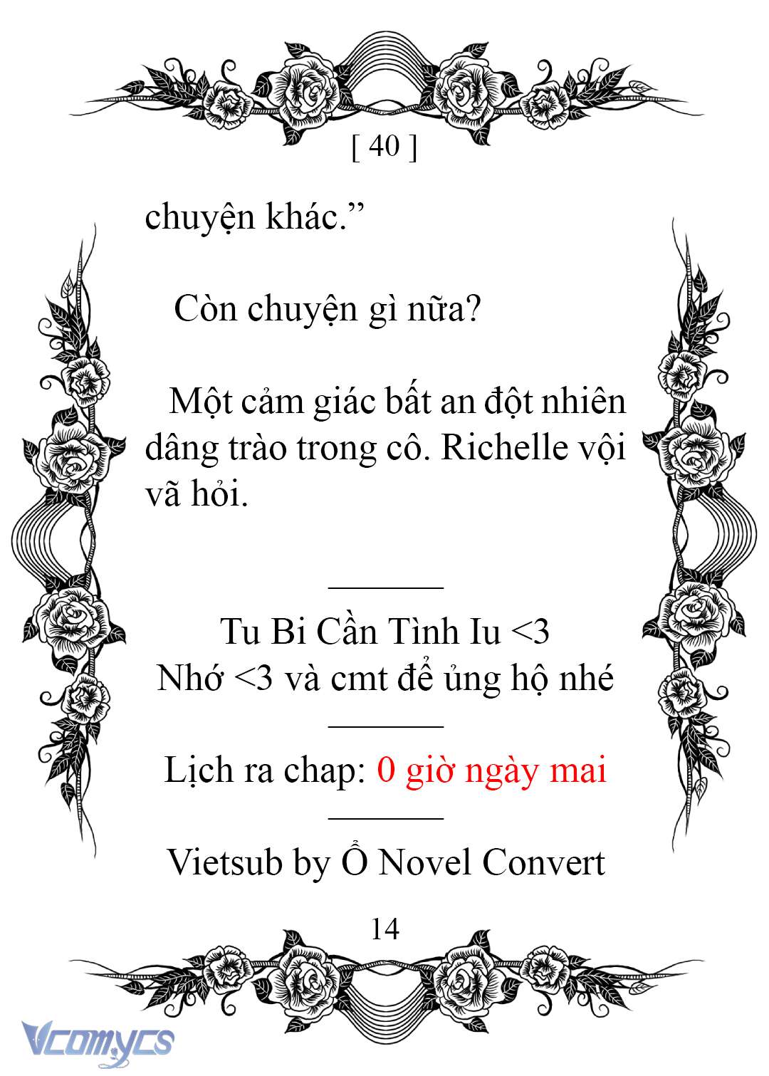 [Novel] Chào Mừng Đến Với Dinh Thự Hoa Hồng Chap 40 - Next Chap 41
