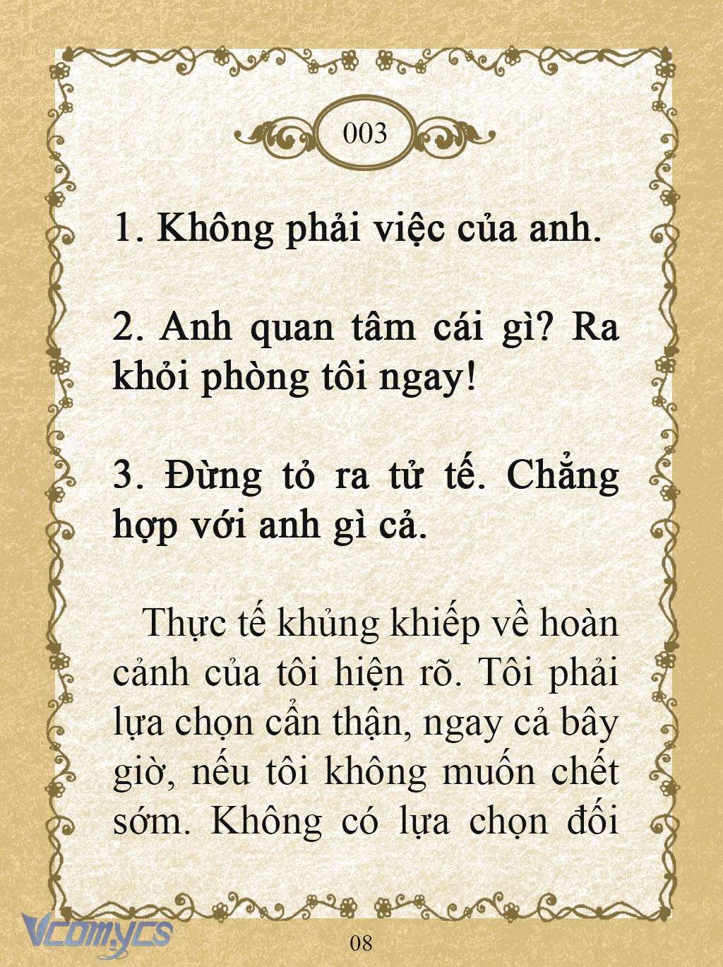 [Novel] Kẻ Phản Diện Được Định Phải Chết Chap 3 - Trang 2